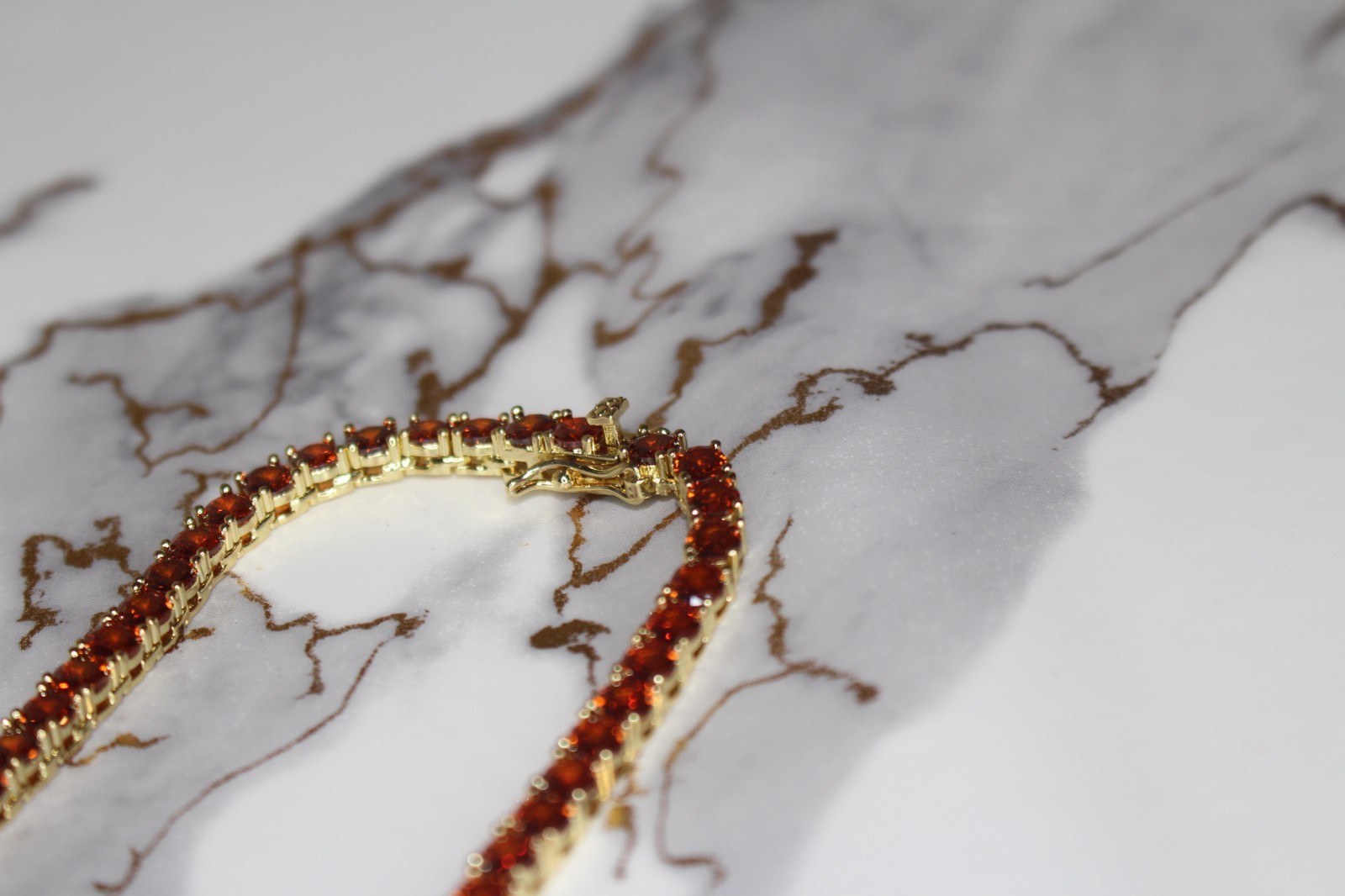 4mm True RED Tennis Chain Necklace 25ctw All Lengths Available Gold