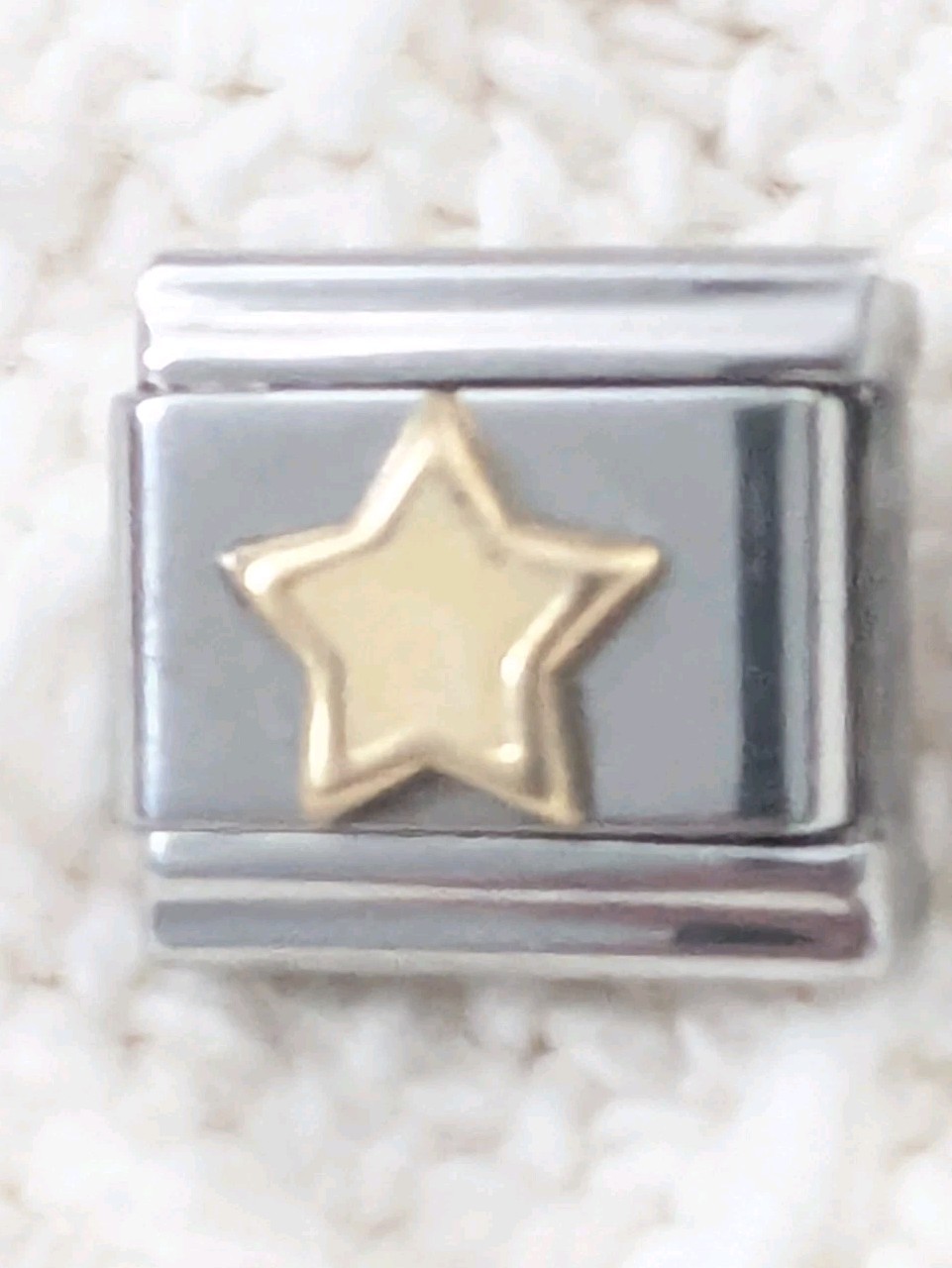 Authentic Zoppini Italian Charm Yellow Star Spacer Classic 9mm Link A196