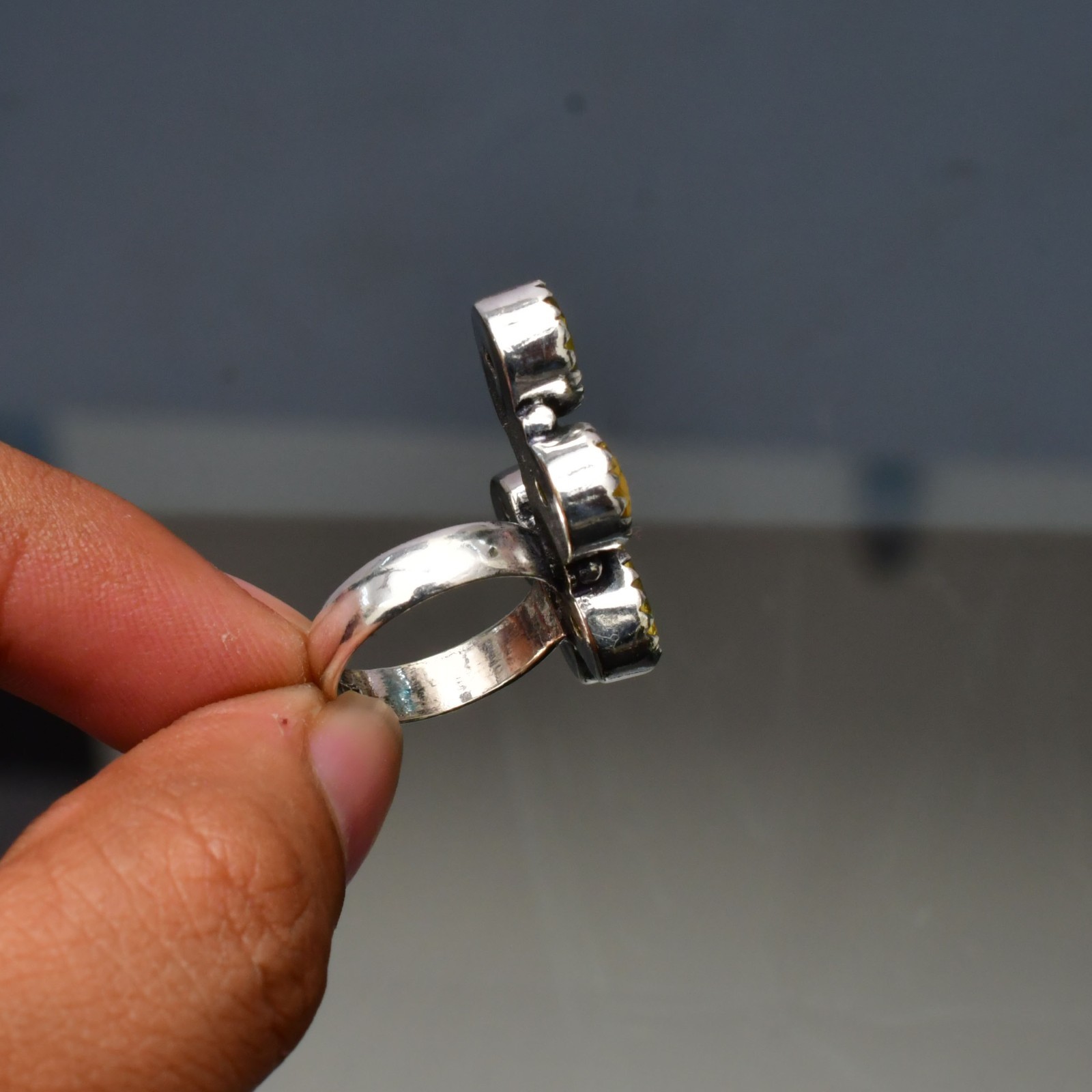 Citrine (Lab-Created)Gemstone 925 sterling silver Handmade Ring- All Size