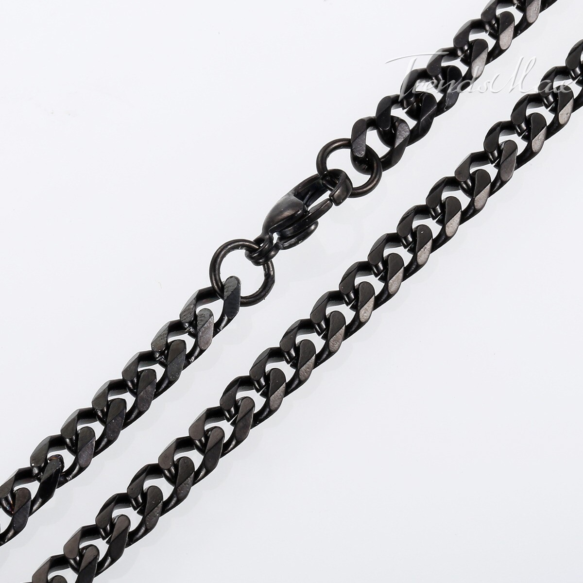 3/5/7/9/11mm Cuban Curb Mens Necklace Black Stainless Steel Gift Chain 18″-30″