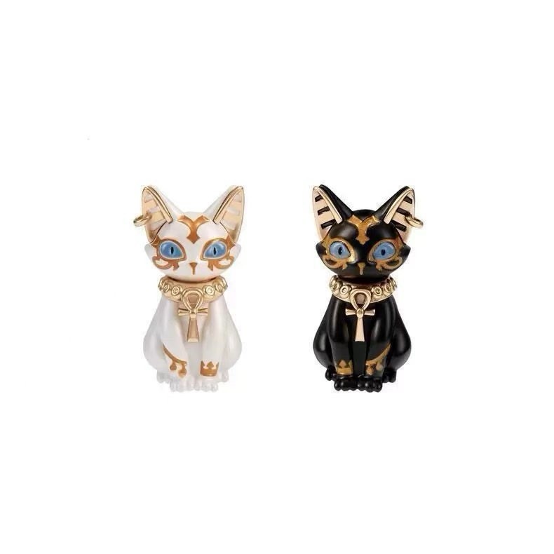 Cat Enamel Stud Earrings white Lobe Animals & Insects No Stone Pair