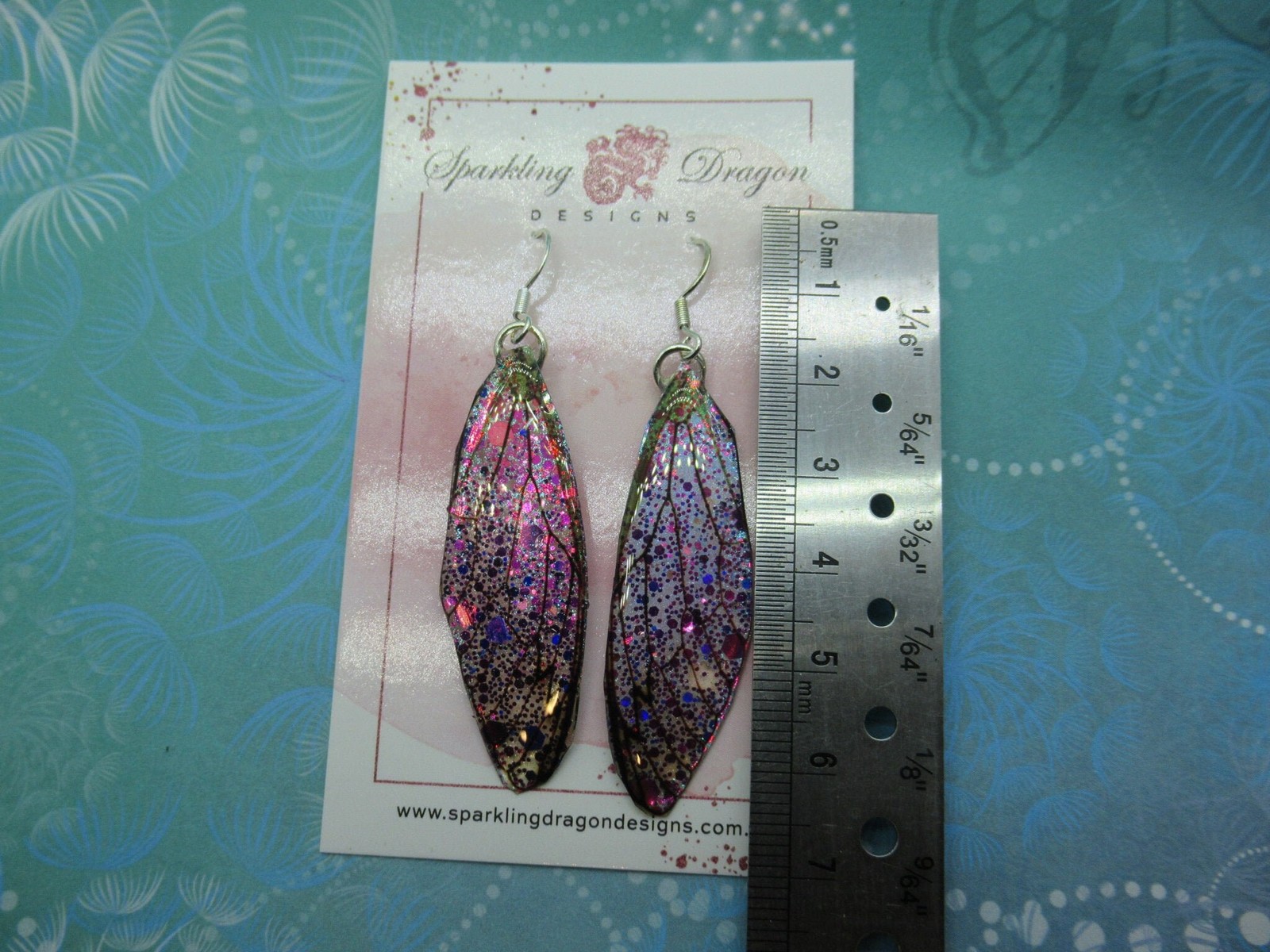 Butterfly Earrings Sparkly Purple & Pink – Fairy Jewellery, Fun Gift for her