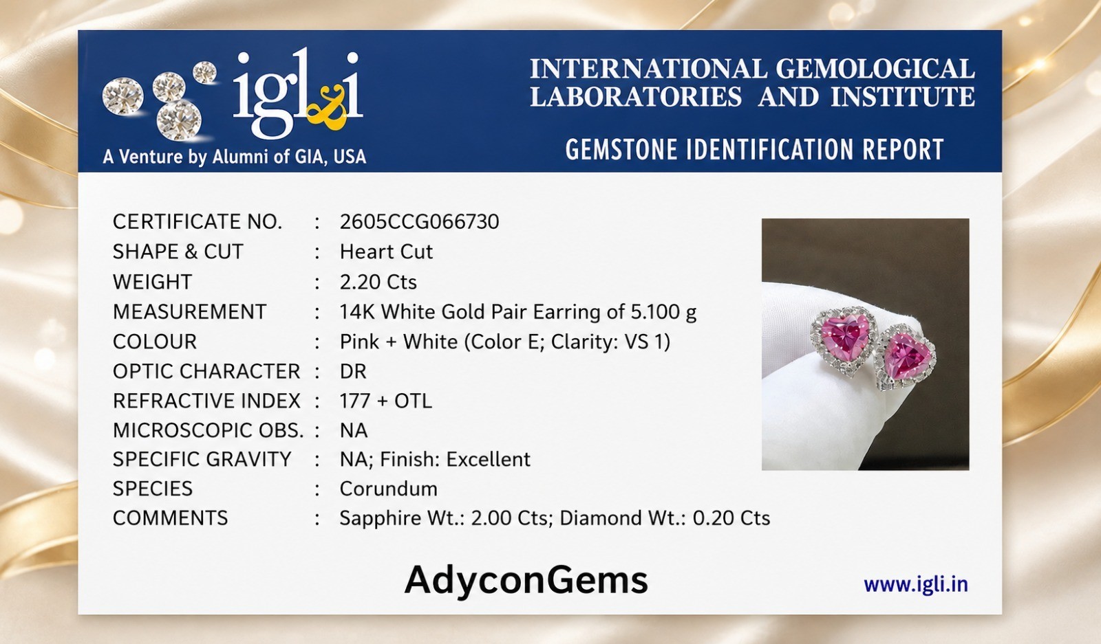 2.00 Ct Pear Cut Natural Diamond 18K Solid White Gold Birthday Gift Stud
