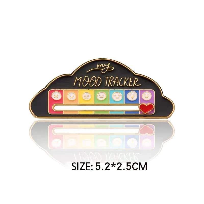 My Social Battery Metal Mood Brooch Pin Funny Interactive Enamel Badge Pins Gift