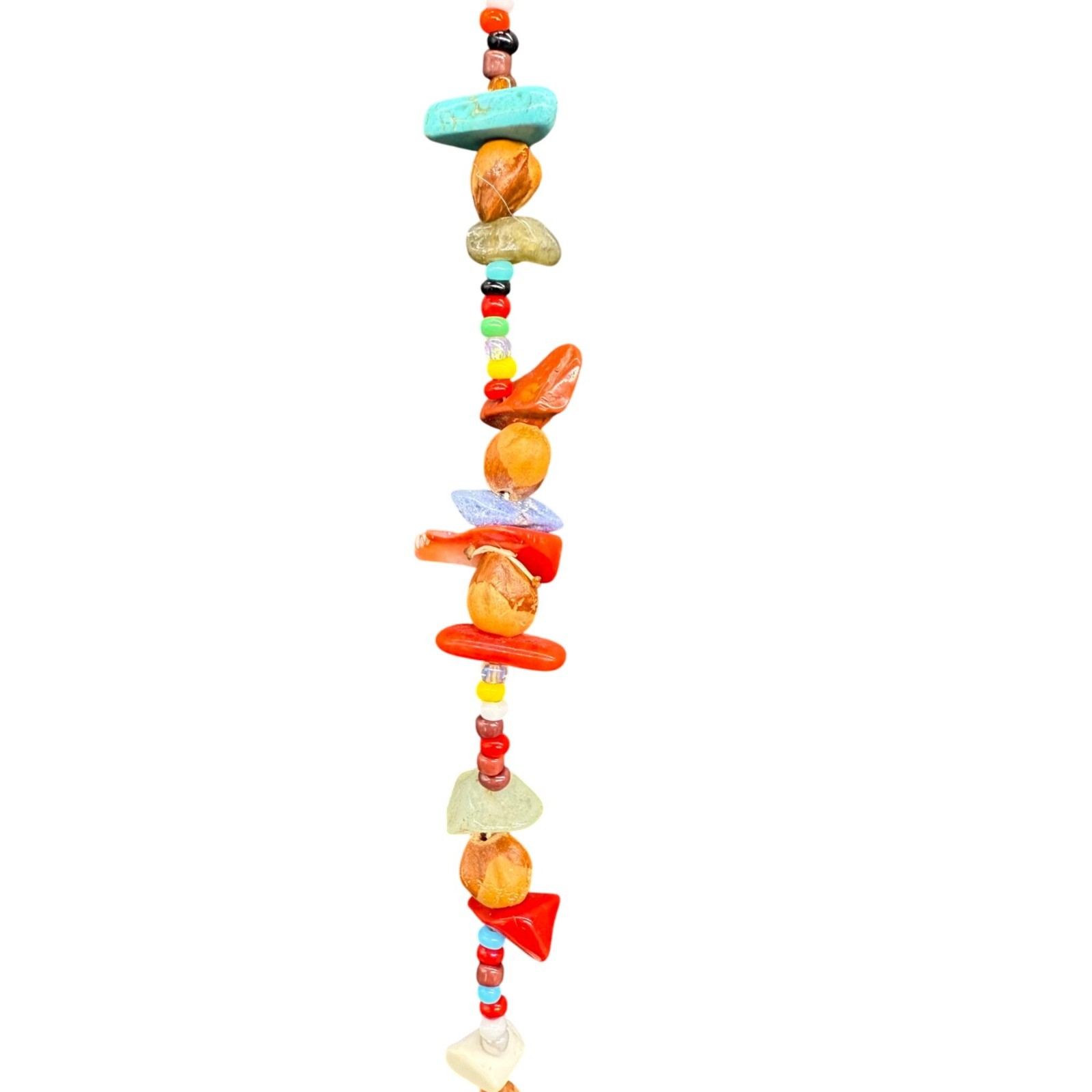 Semi-Precious Gemstones Multicolor Beaded Necklace