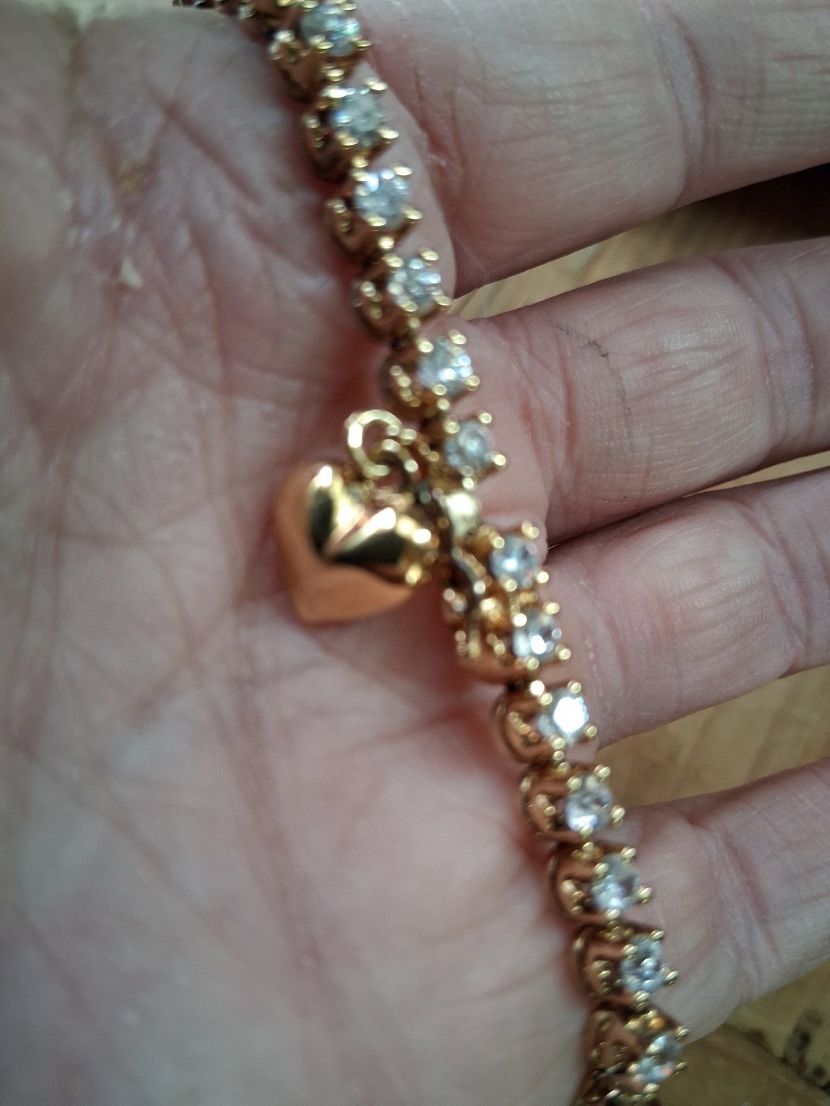 6 In Sterling Silver ,electroplated 22k Gold Set With 40 Cubic Zirconia…