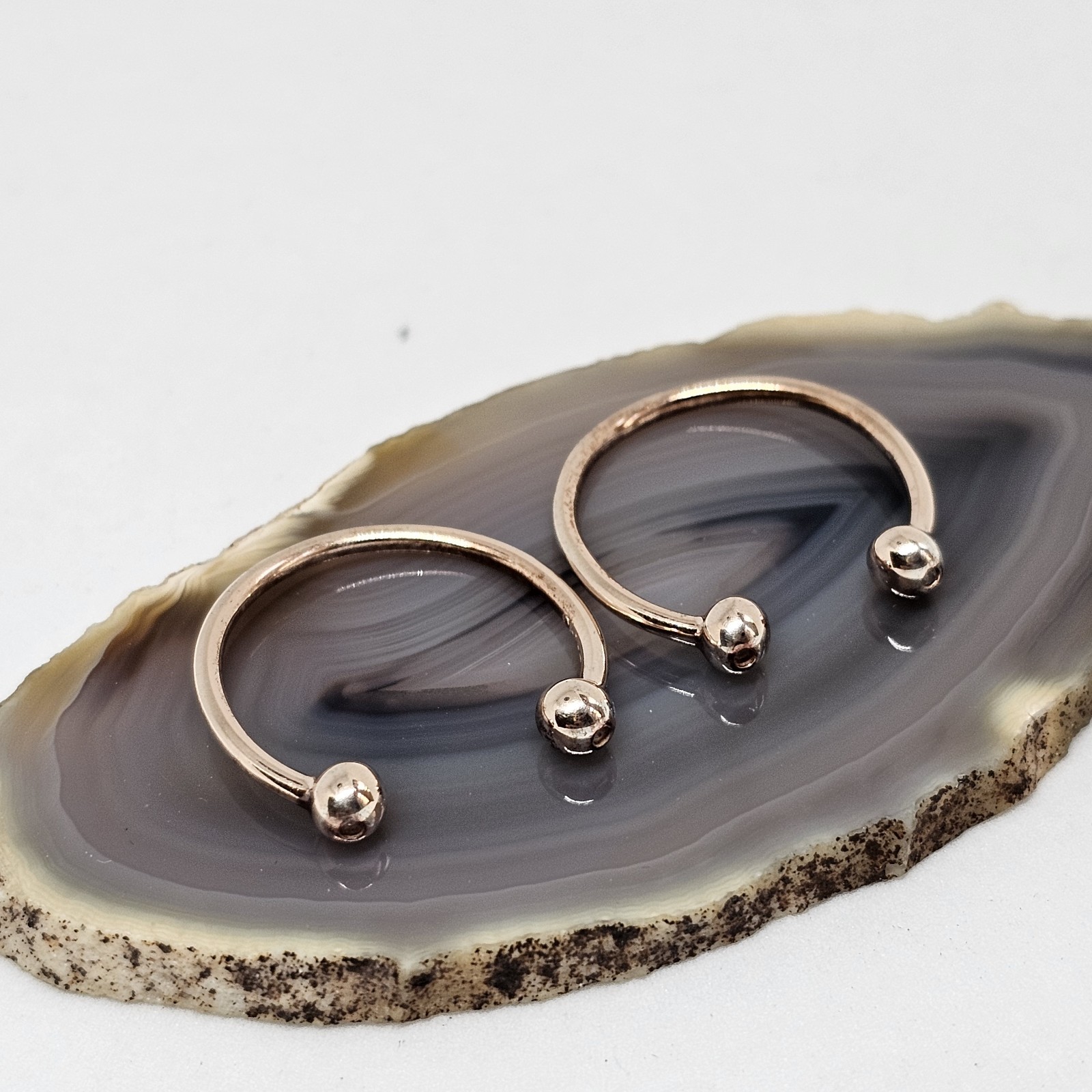 La Soula Jewelry Two Rings Rose Gold Plated Women’s One Size Stackable Open Ring