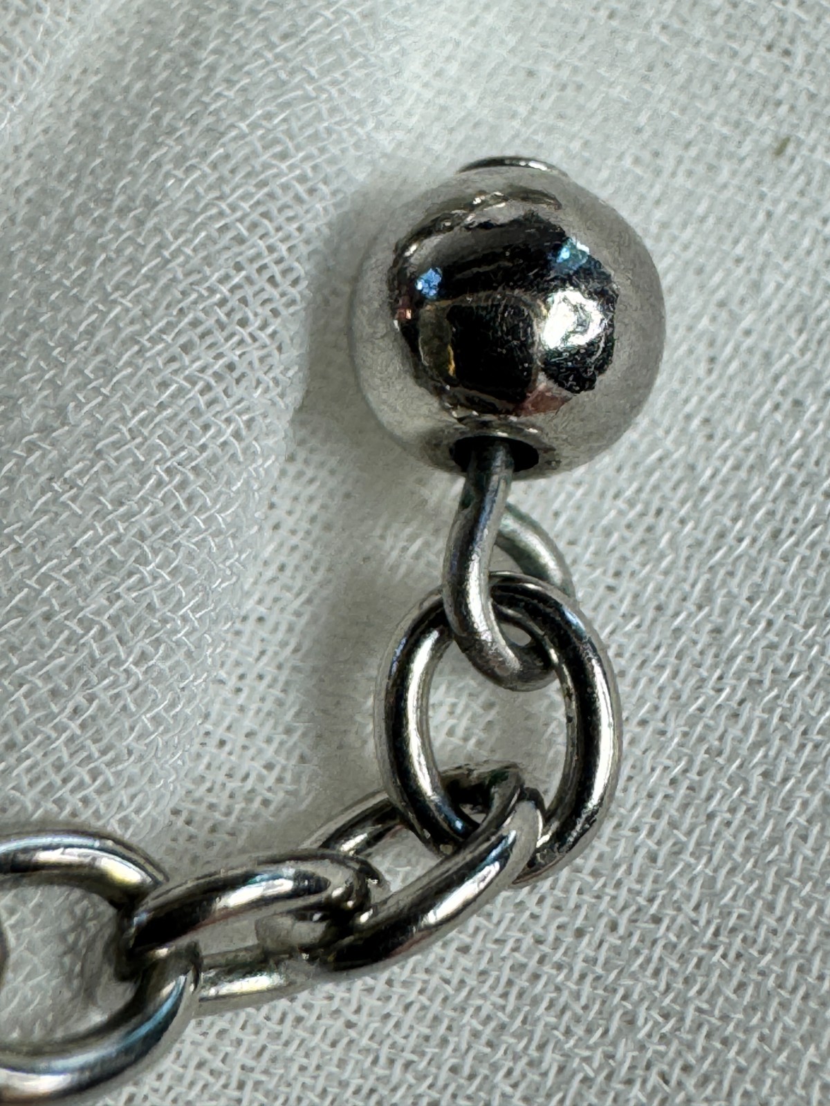 Chunky Silver Tone Chain Necklace Faceted Gray Glass Crystal Statement Bib Neckl