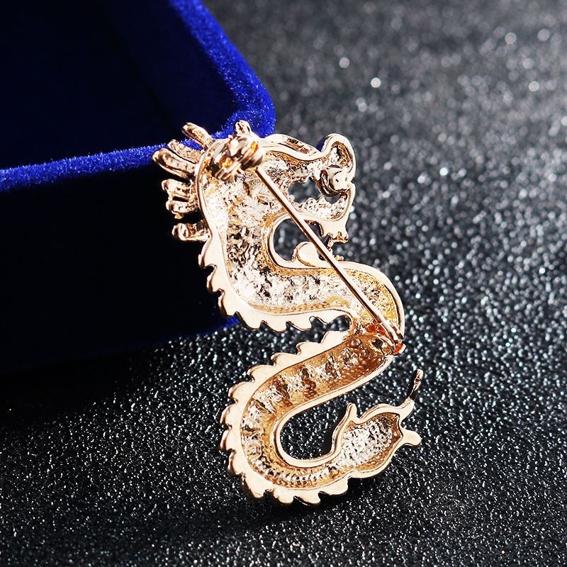 Dragon Brooch Badge Men Minimalist Lapel Pin Suit Clothing