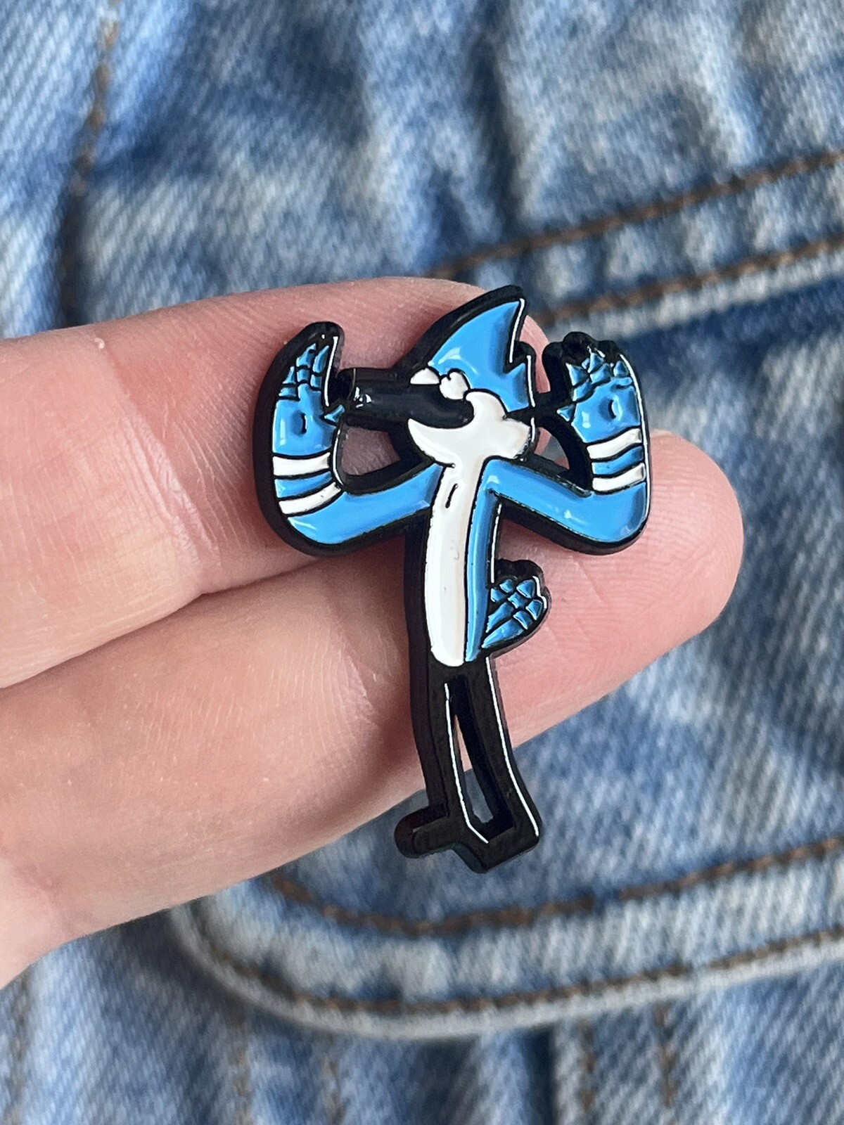 Mordecai Blue Jay From Regular Show Enamel Pin – Excellent Condition