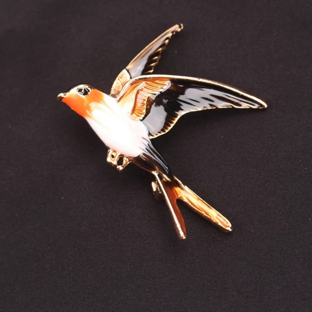 Women Men Unisex Swallow Lover Brooch Fashion Birds Pins Badge Jewelry