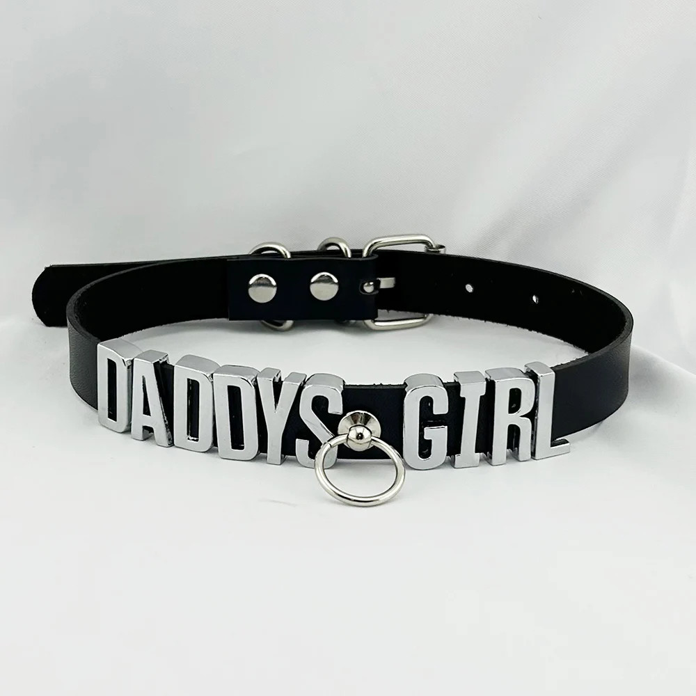 Collar BDSM Gift Pu Leather Custom Choker Necklace Punk DIY Chocker Party N7