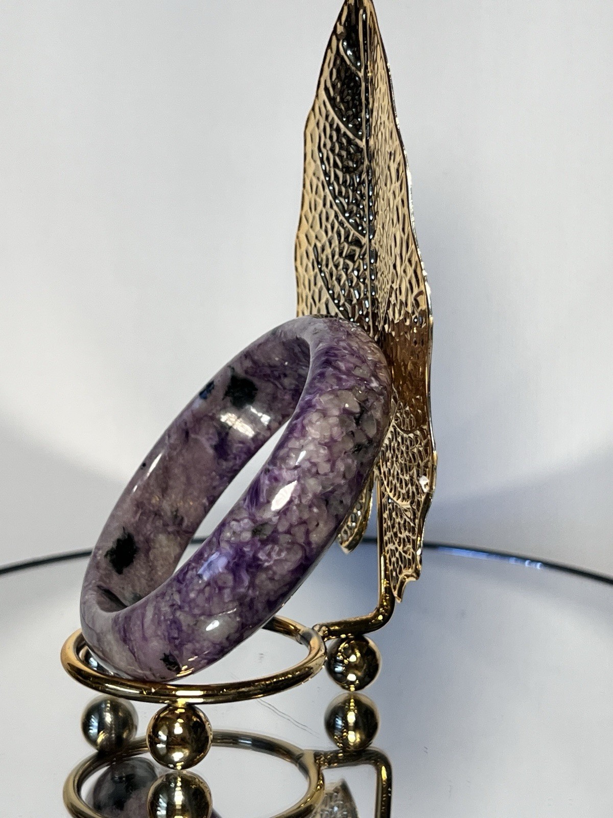 Charoite Bangle Inner Diameter Size 60mm -see Description & Pics For More Info