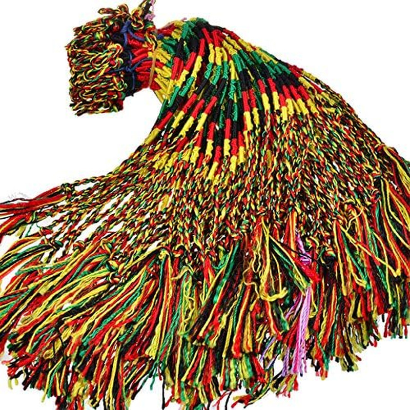 50PCS Bulk Jewelry Lots Colorful Braid Friendship Cord Strand Bracelets