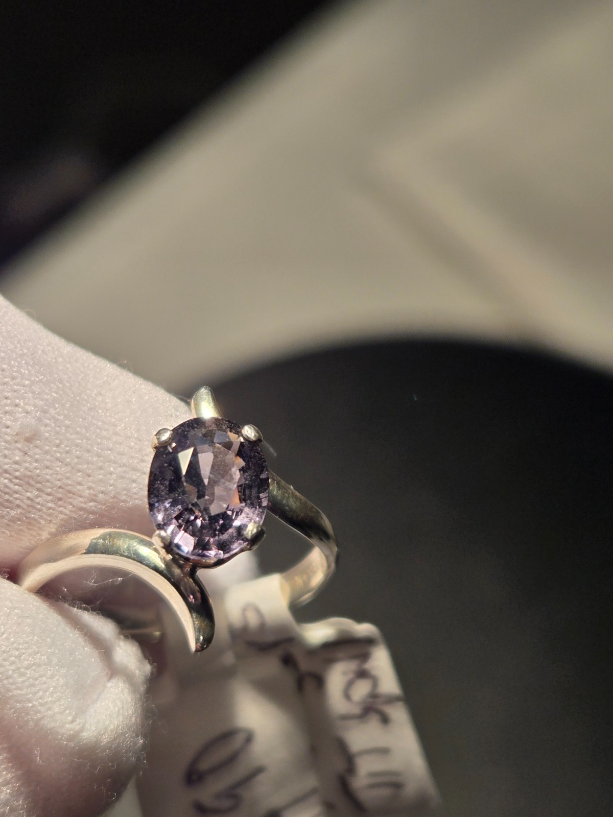 1.41CT NATURAL TITANIUM SPINEL RING!!! RICH PURPLE BLUE/COLOR SATURATION/LUSTER!