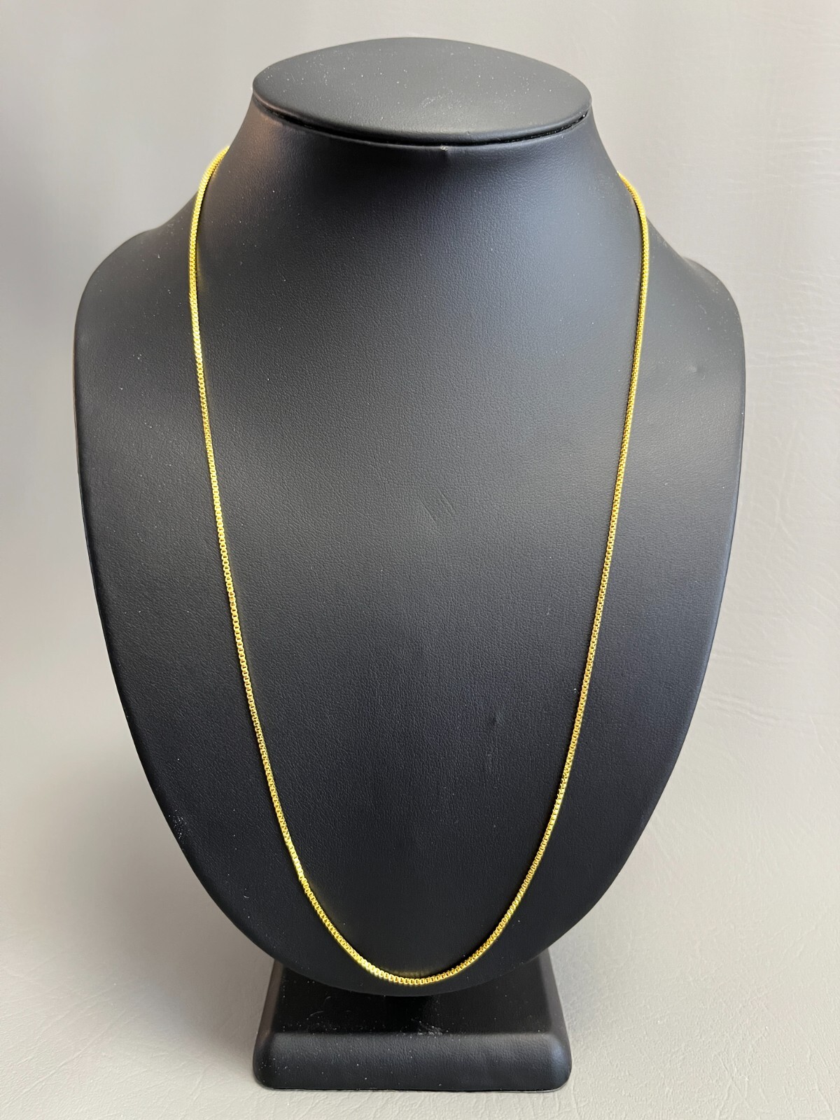 SHARP!! STAMPED 18K GOLD FILLED 1.6mm BOX CHAIN 24″ LONG FITS PENDANT NECKLACE