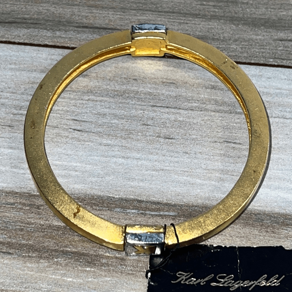 Vintage Karl Lagerfeld Gold And Silver Bangle NWT Rare Find