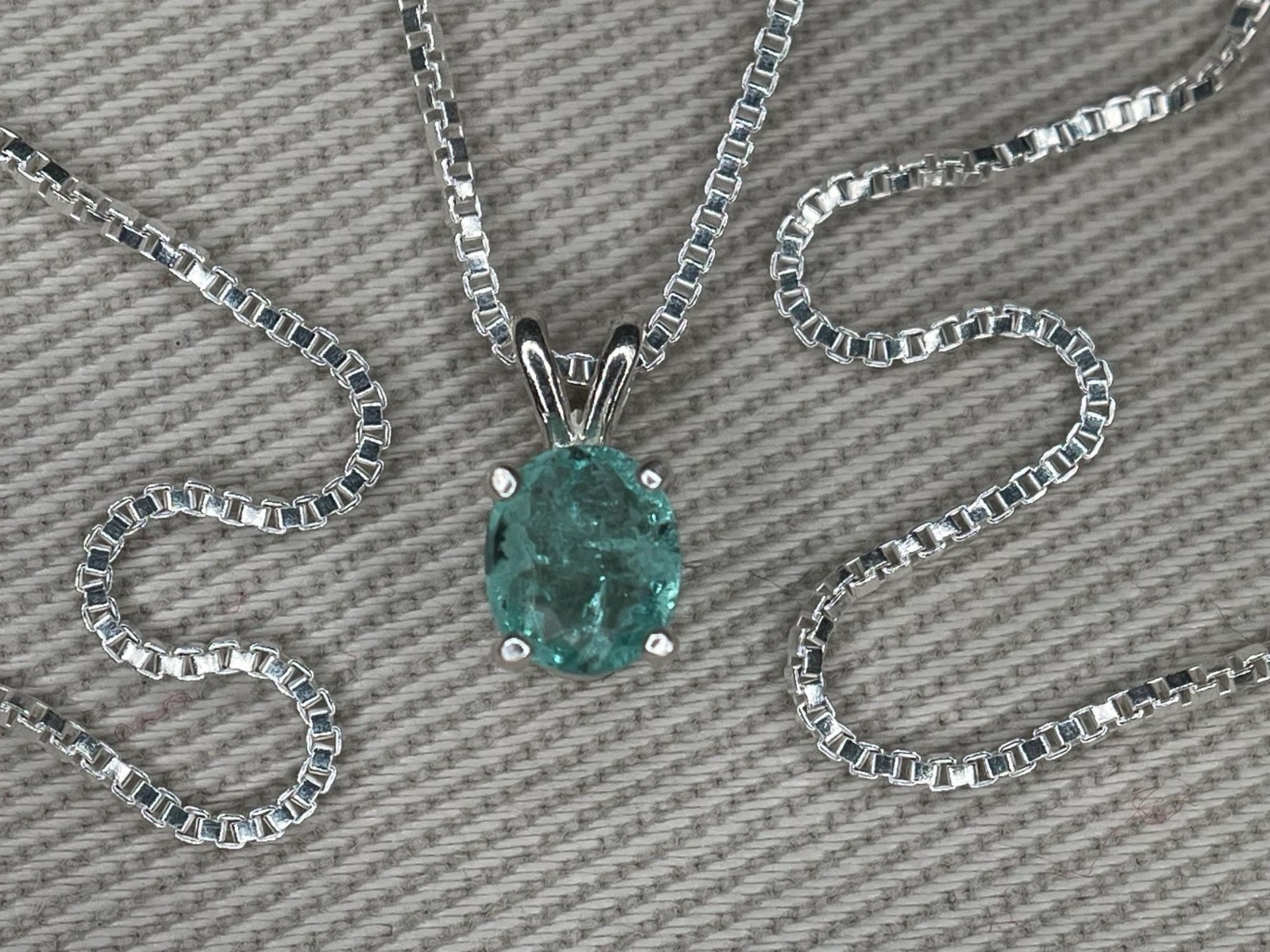 Certified Paraiba Tourmaline Necklace 0.37ct Sterling Silver Blue Green PB60