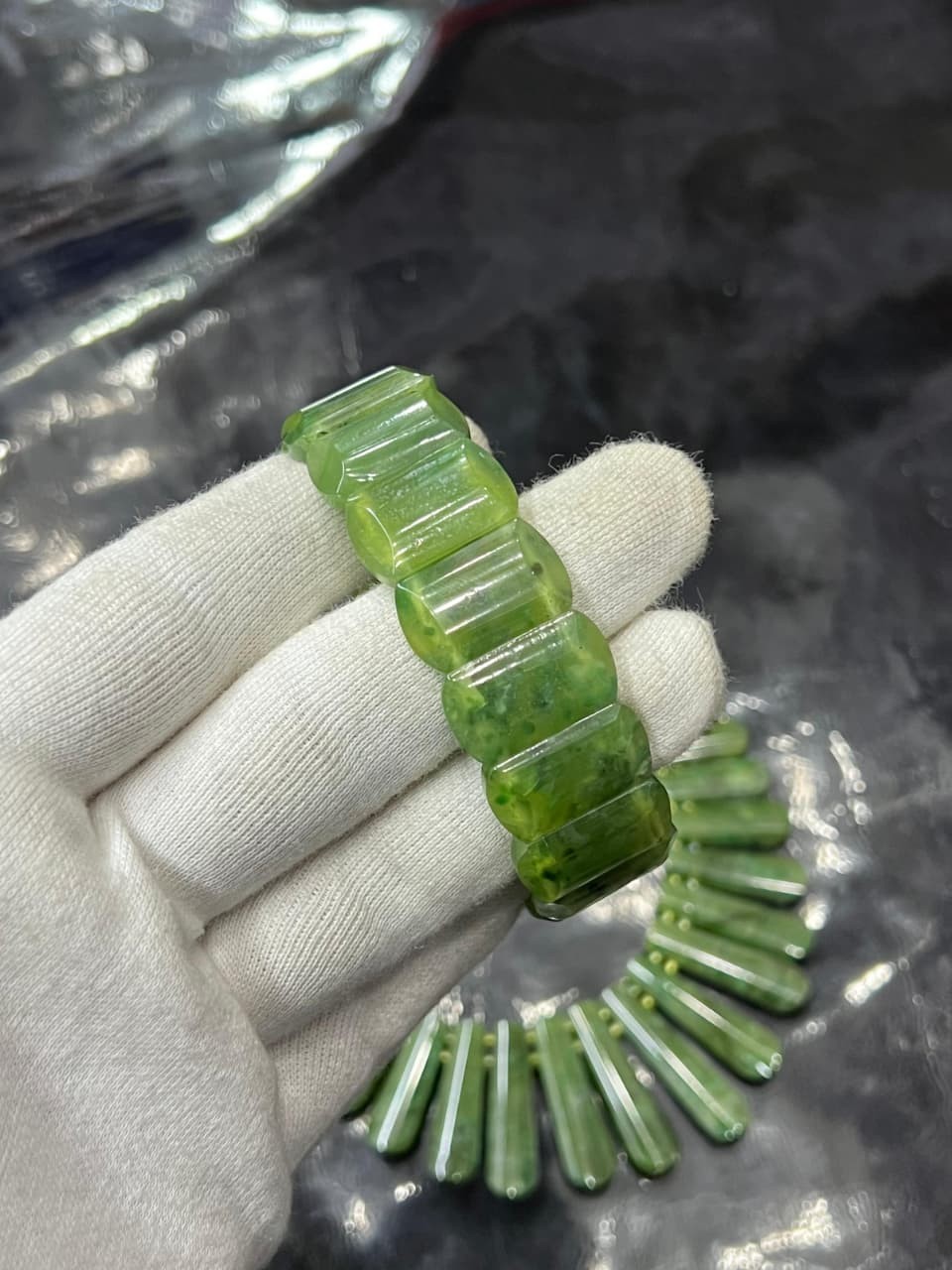 High Quality Grossular Gemstone Nackless , Earrings ,Bracelet Set