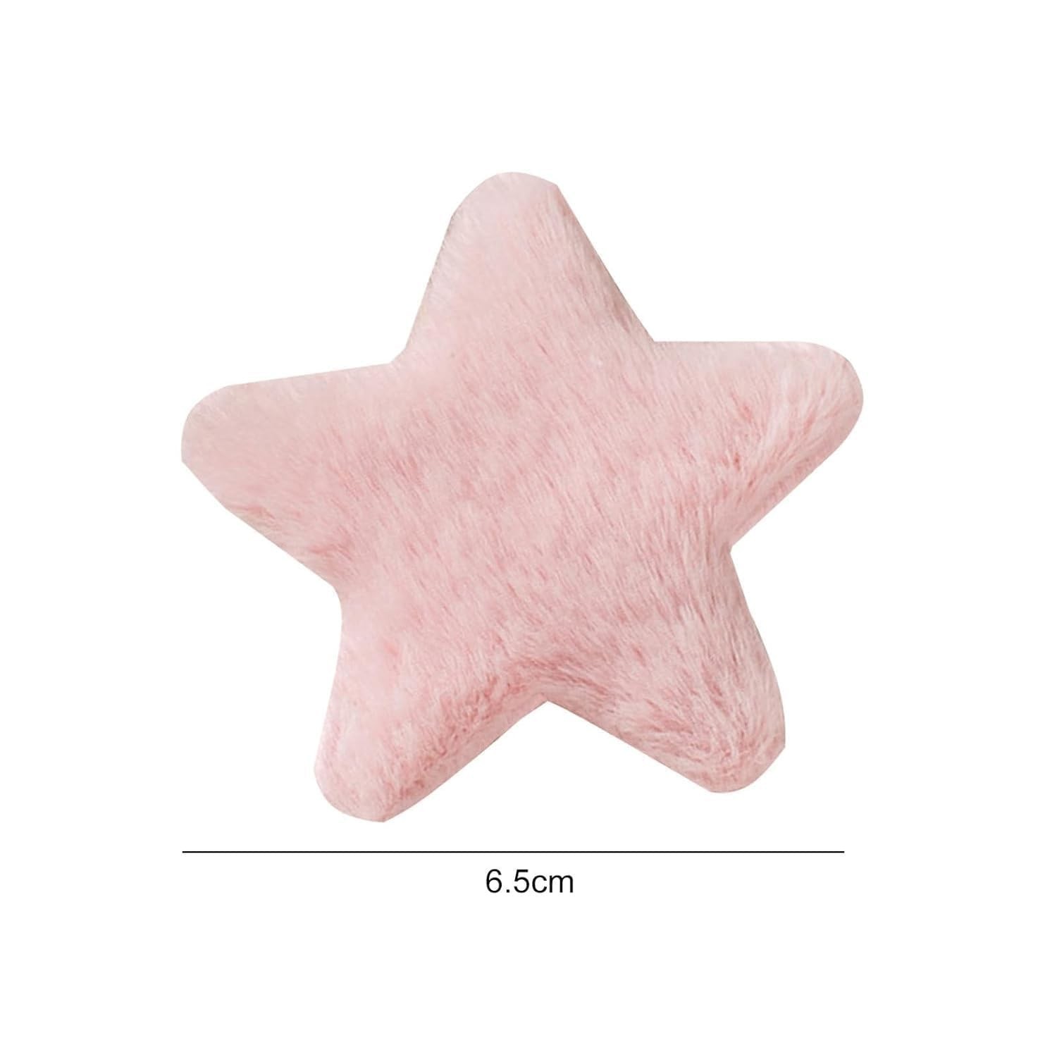 4 Pcs Yellow Star Hairpins Solid Color Fluffy Fuzzy Soft Anti-slip Hair Decor…