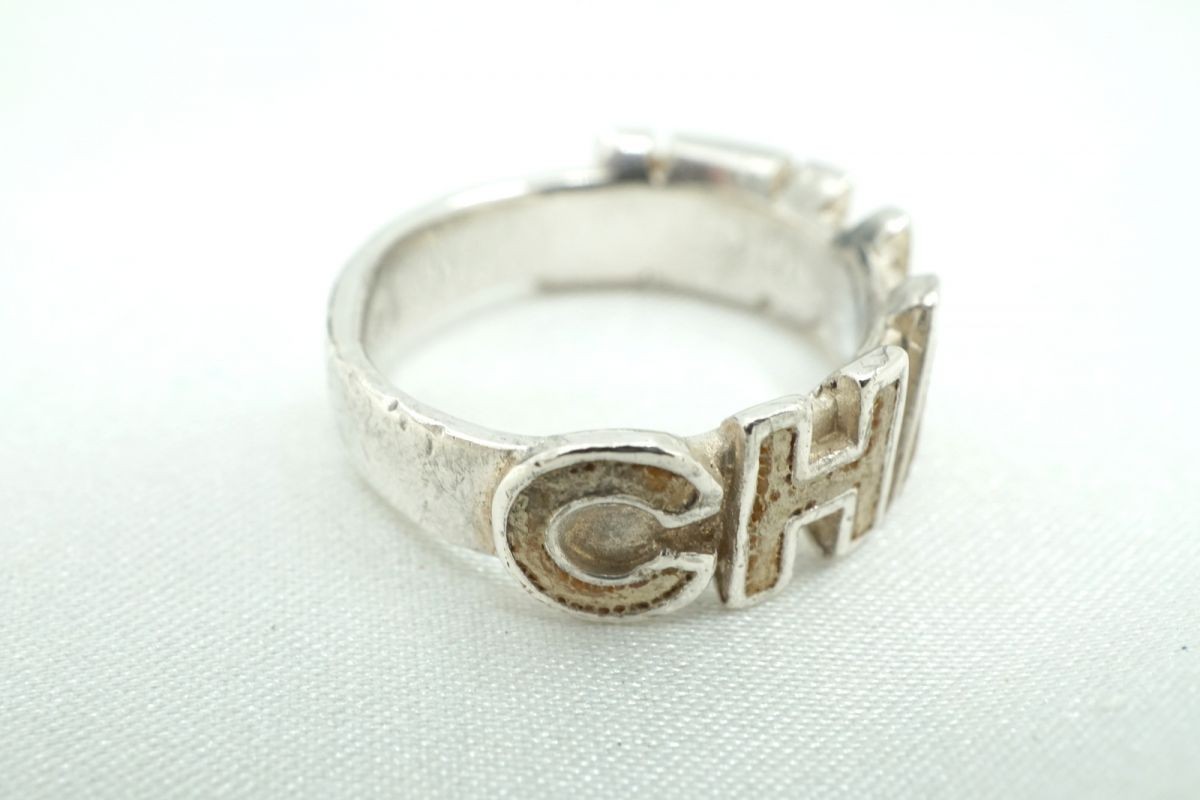 CHANEL Ring 7.0 US Round Logo 00T Silver plating Accessory 6636j