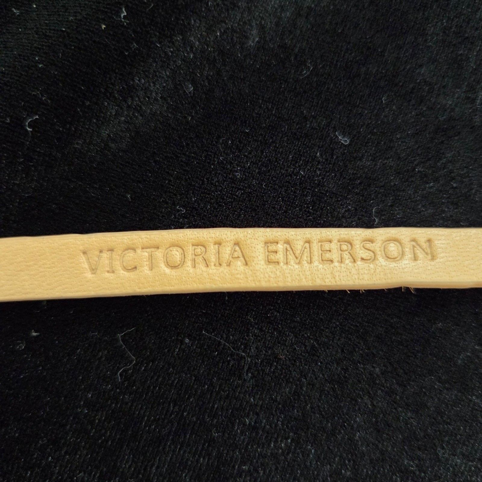 Victoria Emerson Leopard Print Calf Hair Leather Wrap Bracelet Buckle Tan Silver