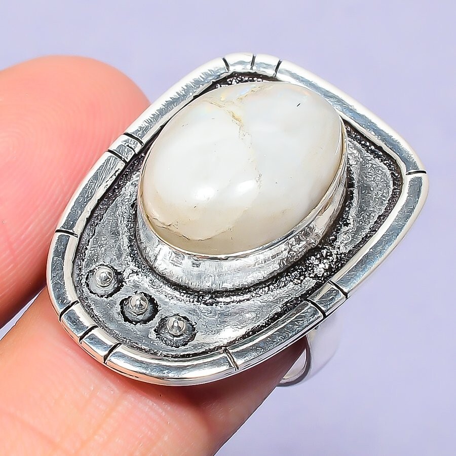 Rainbow Moonstone Jewelry Sterling Silver Natural Cluster Ring Size 9 For Women