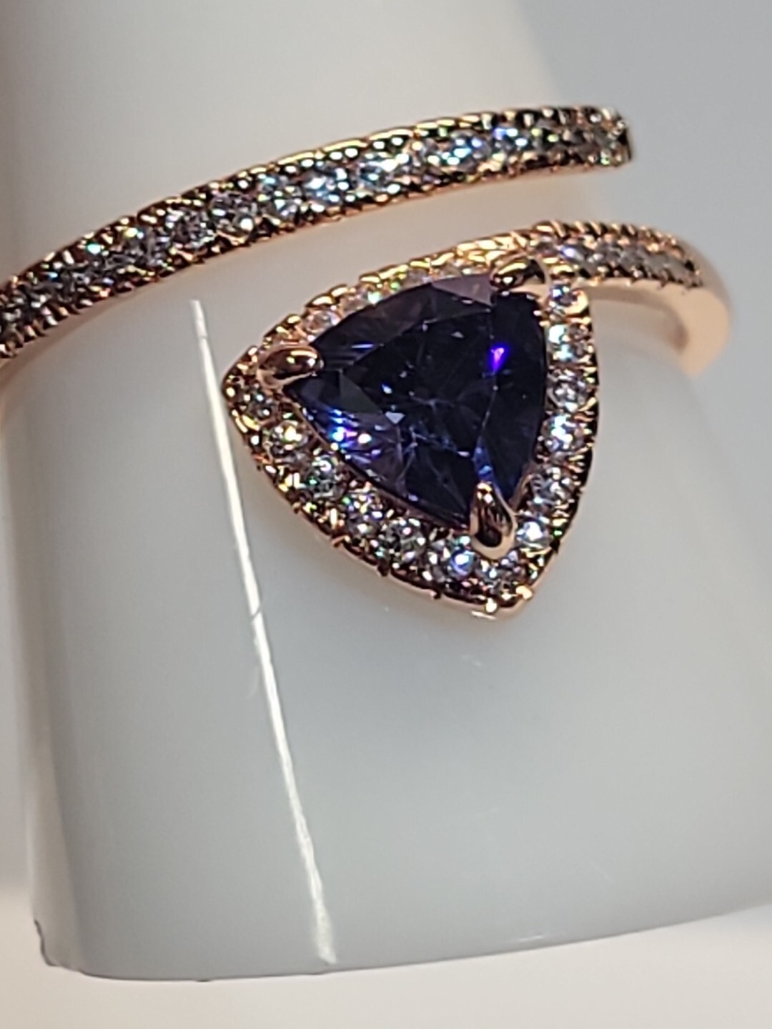 Bomb Party “Glitzy Chic” RBP #6428 SIZE 10 SAPPHIRE CUBIC ZIRCONIA NEW