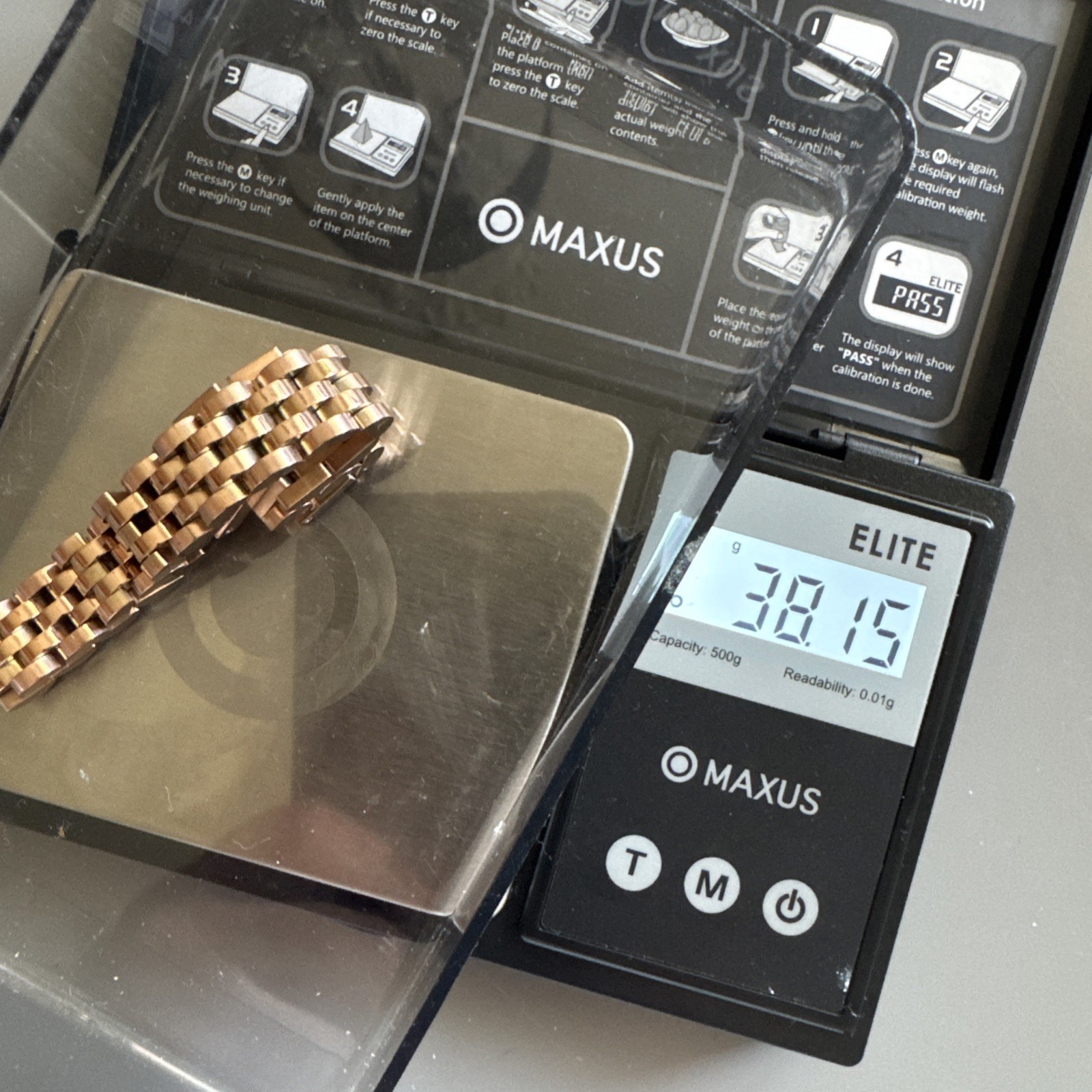 Jubilee Style Link Bracelet Rose Gold Stainless Steel 8 Inch Gift Luxury Women’s