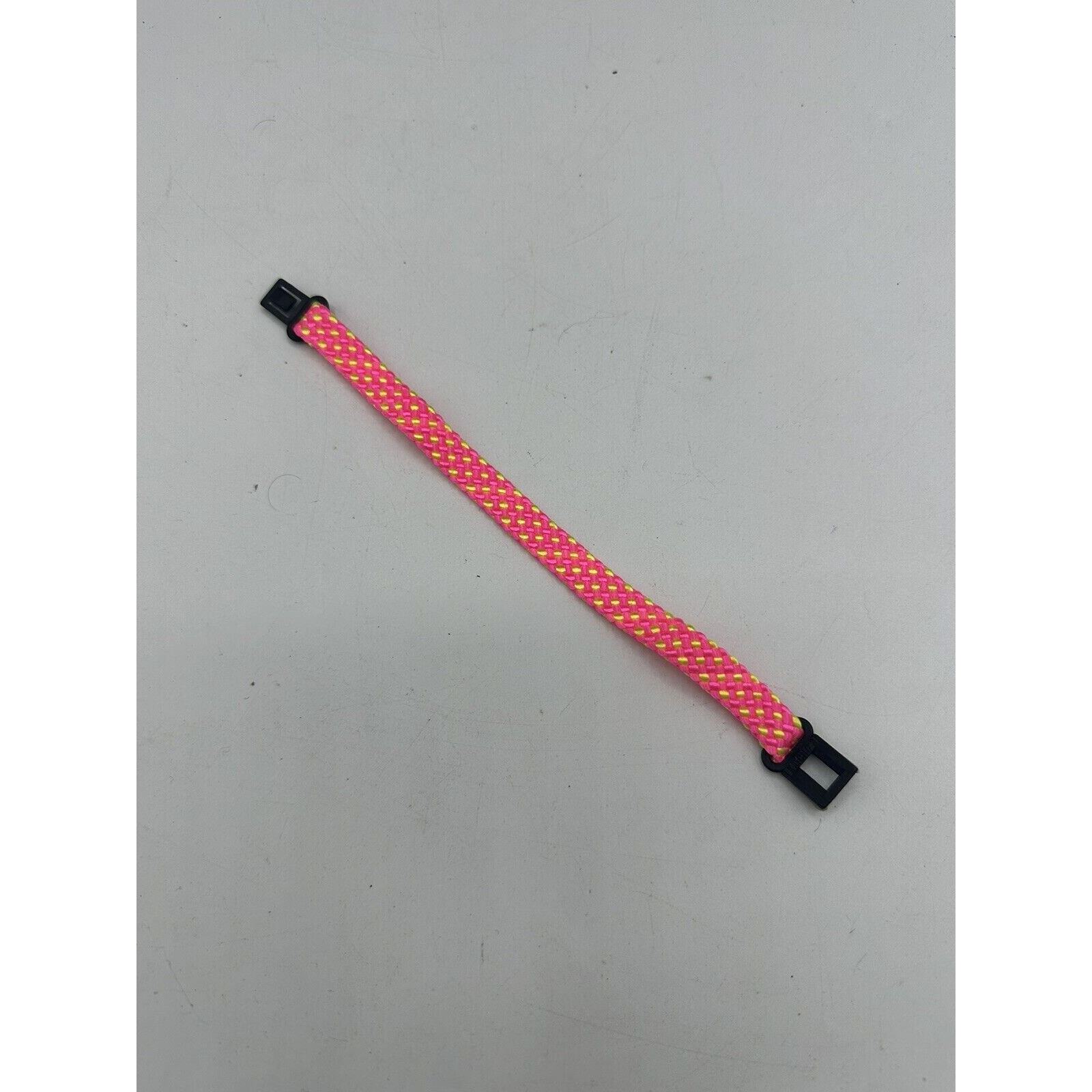 Vintage Katcho’s Bracelet Adult Unisex Surf Skate Pink / Yellow Braided Wrap