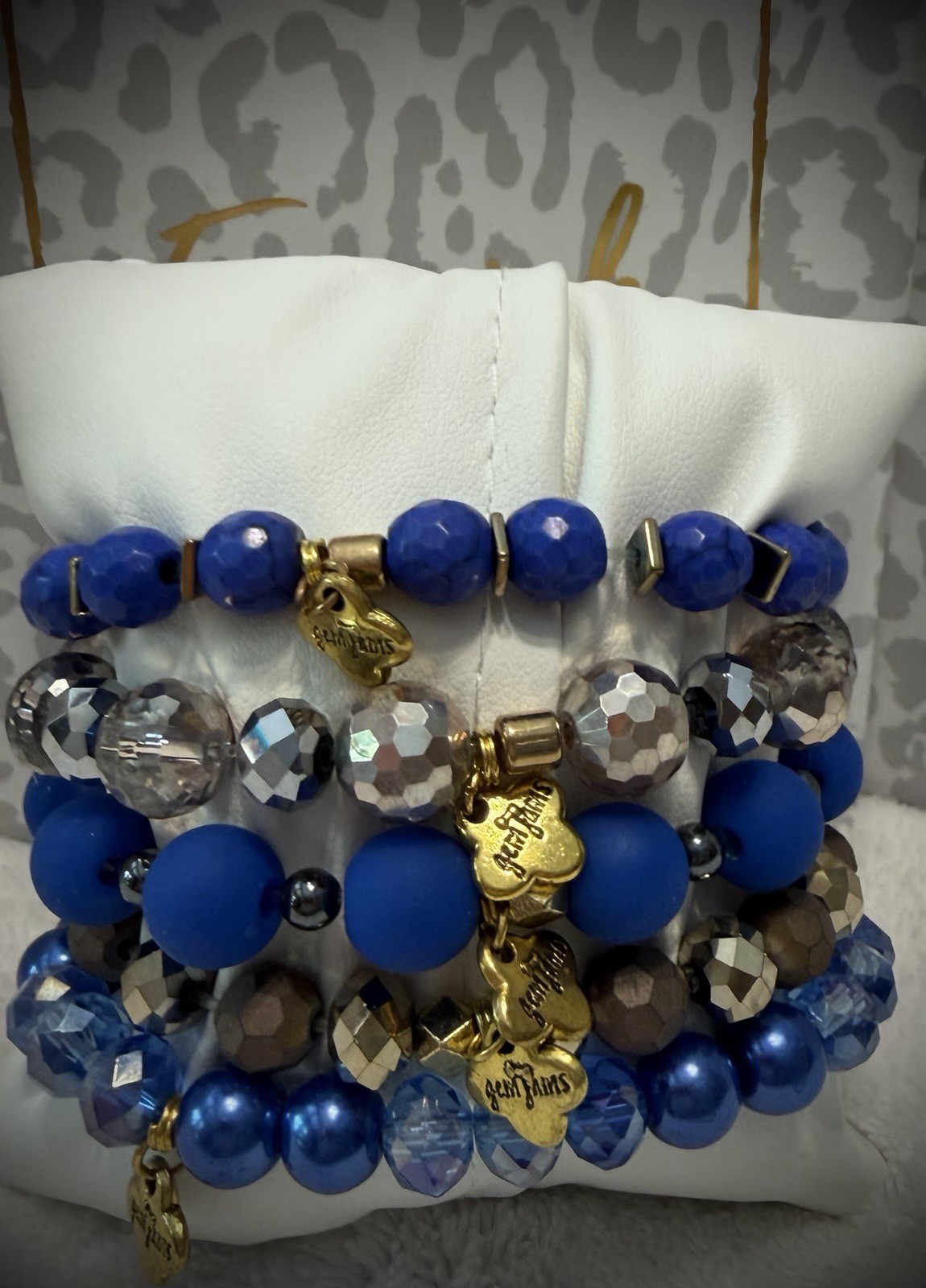 NEW! ERIMISH BRACELETS 5 pc Stack – Teal & Iridescent Wine
