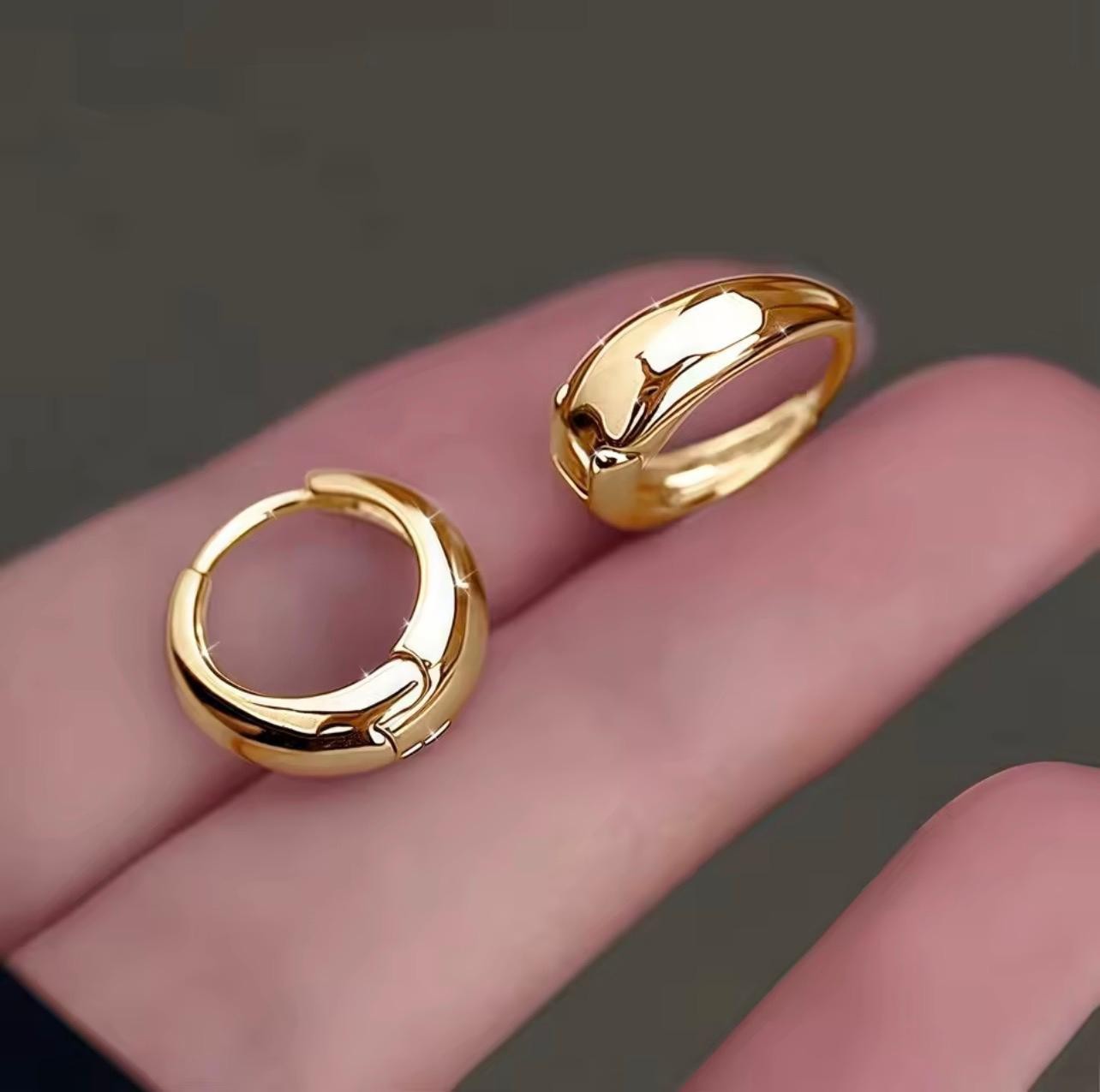 Hoop Small Earring Women Golden Fashion Stylish Dainty Everyday Waer Minimalest