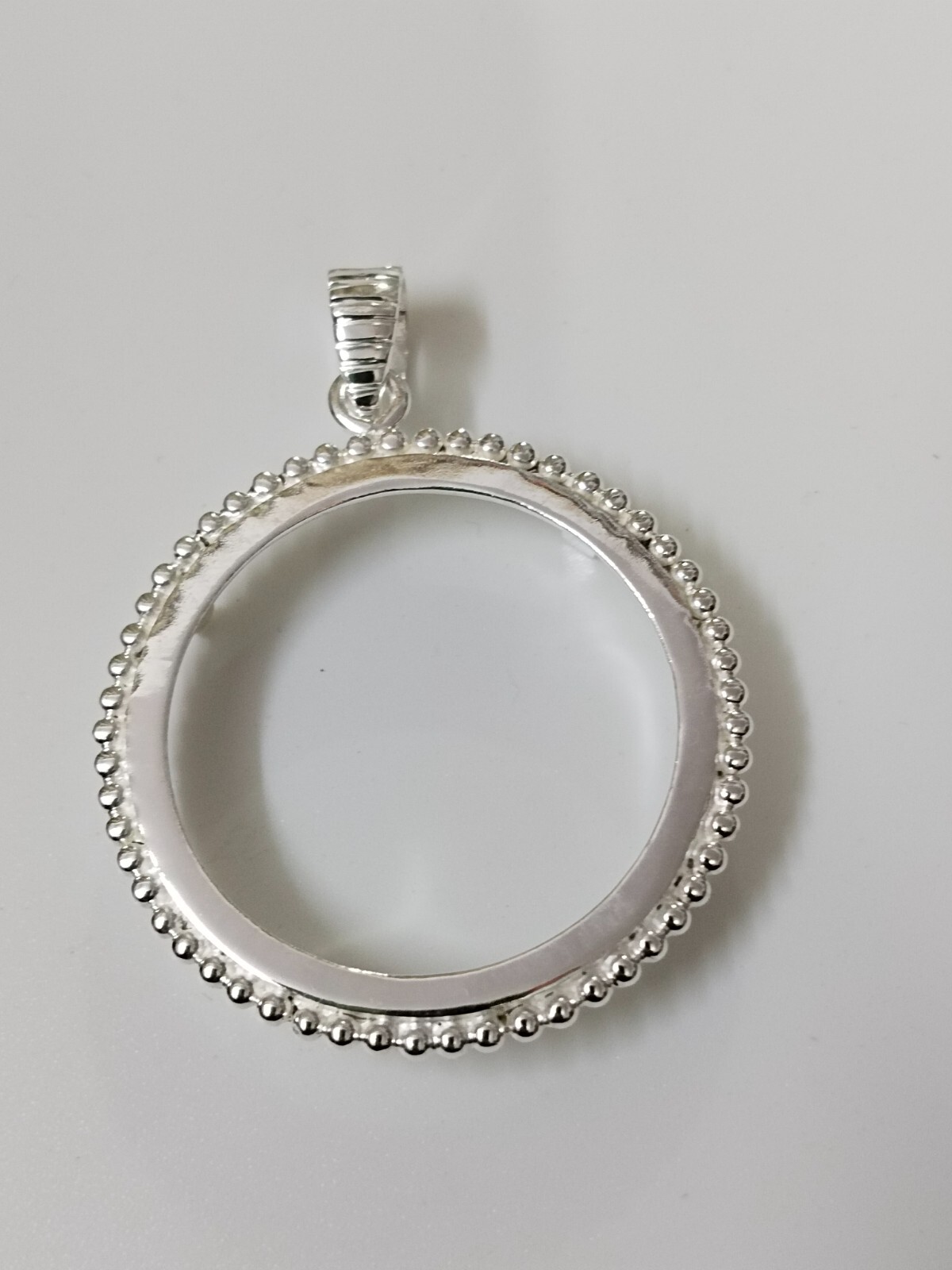 925 Sterling Silver Round Bezel Pendant prong jewelry Making Tools Coin