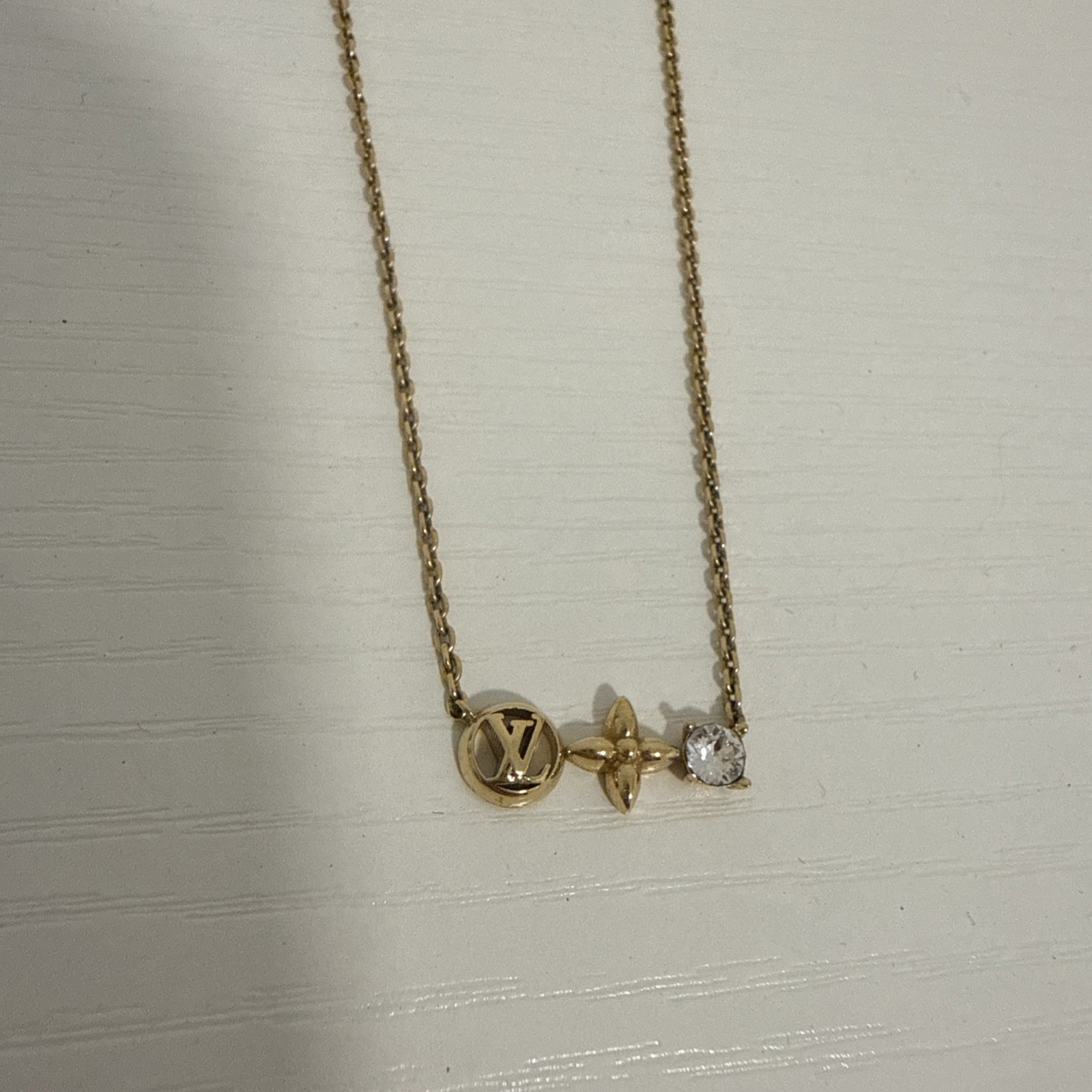 LOUIS VUITTON Women Necklace metal M00368 Petit Louis Authentic preowned