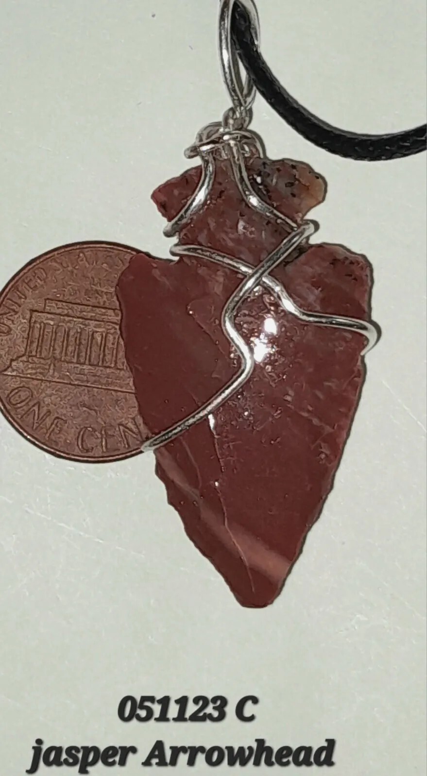 Natural jasper Arrowheads necklaces male female red pendants jewelry Gift unisex