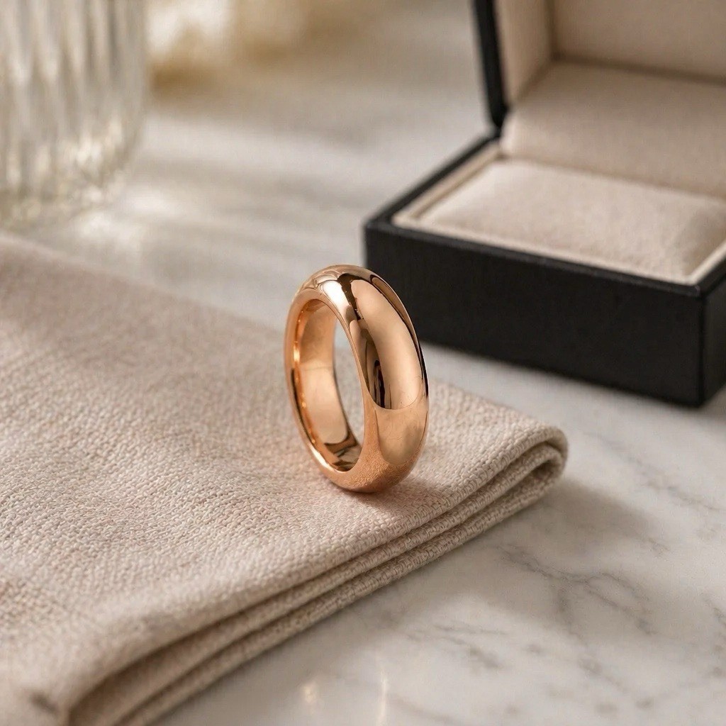 Size 8 Copper Magnetic Band Ring – 4 Magnets – CMR48-6.25mm – 1/4″ wide.