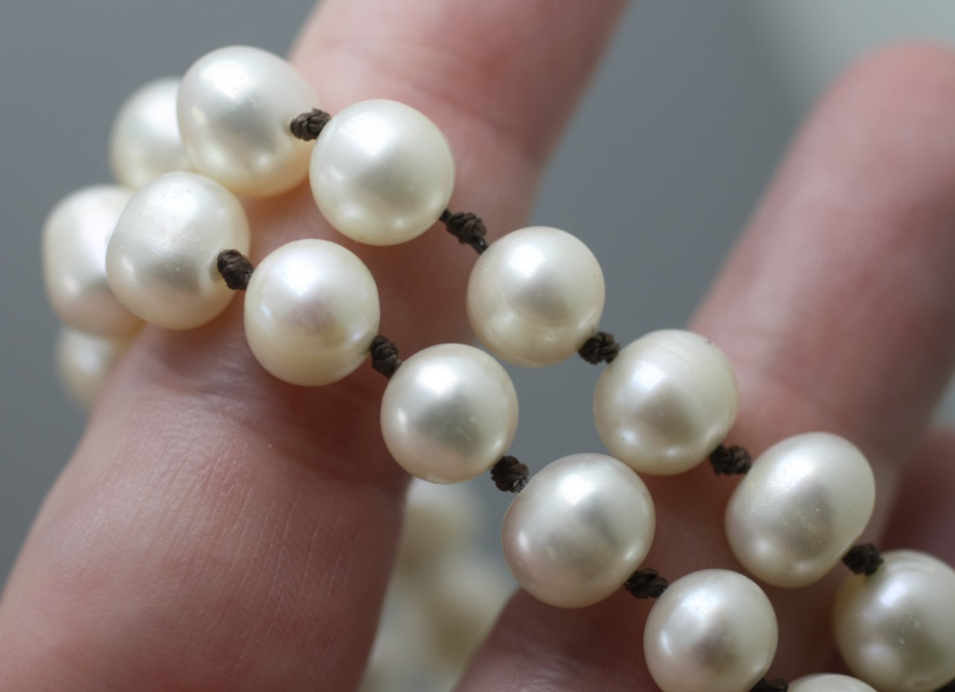 Banana Republic whit cultured Freshwater Pearl knotted multi tone chain Necklace