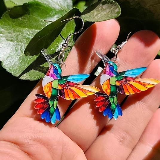 Hummingbird Necklaces for Women Necklace and Earrings Colorful