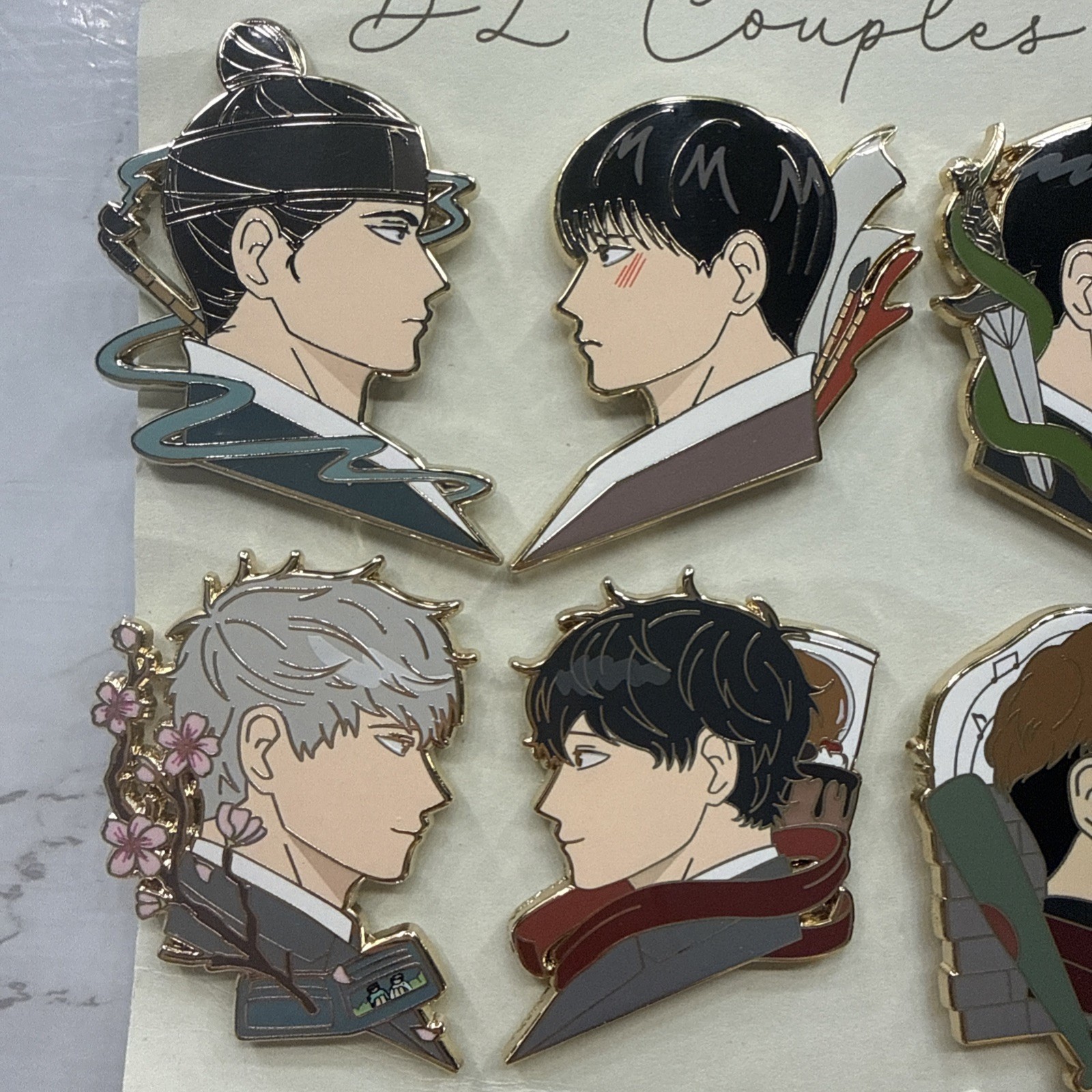 BL Boy’s Love Enamel Pins Set (20 Pieces) manga manhwa couples
