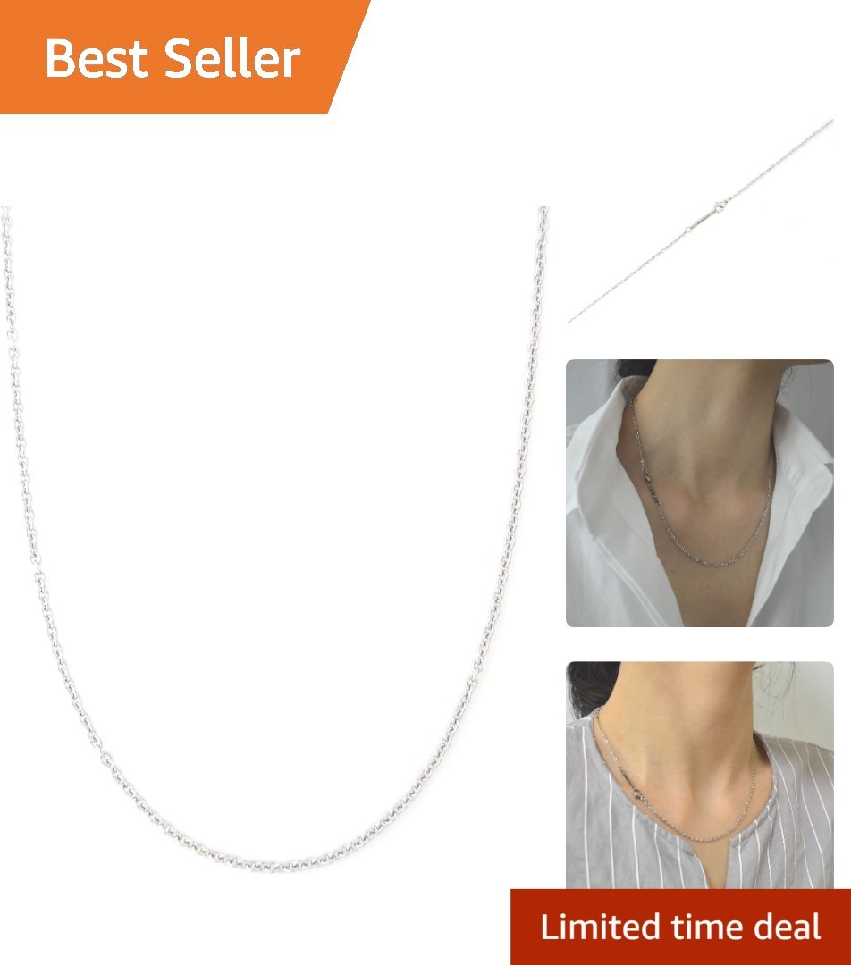 Versatile 2MM Cable Chain Necklace in Polished 316L Stainless Steel – 16-30 In