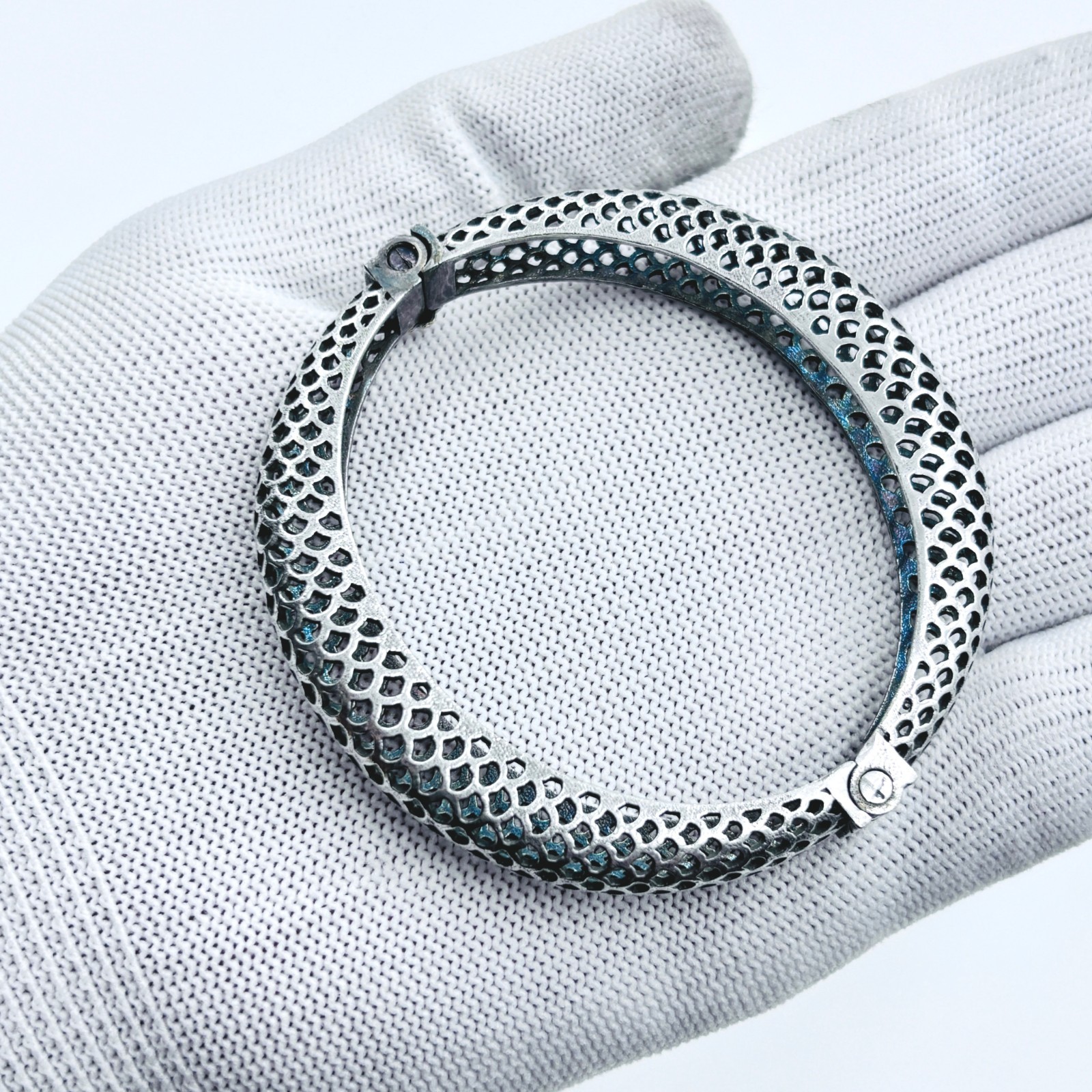 Indian Oxidized Openable Silver Plated Bracelet for women/Everyday Wear