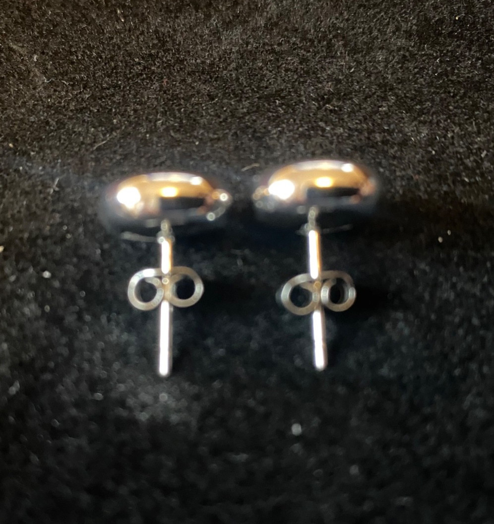 Women’s Celine Mini Stud Round Earrings – Silver Tone