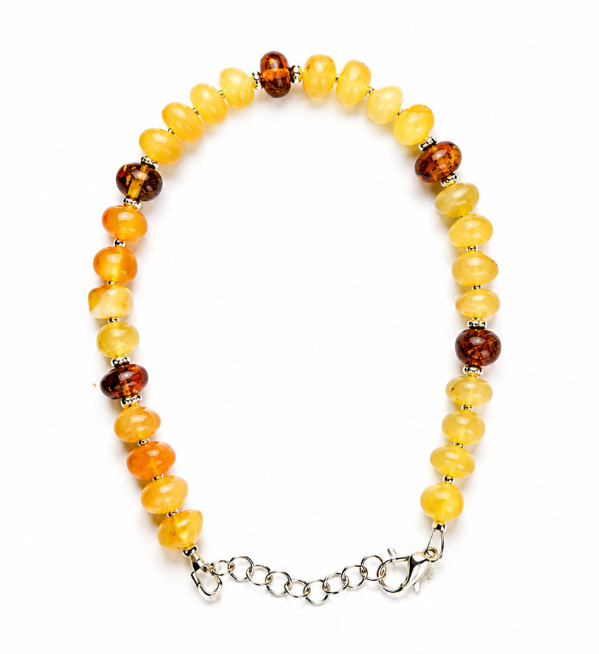 Baltic Amber Anklet or Bracelet. Light / white Amber