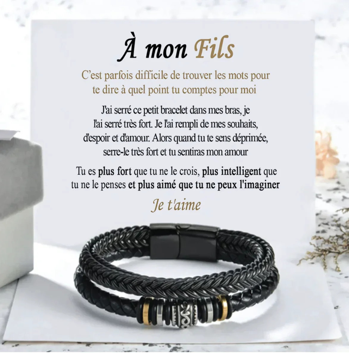 To My Son Gift for Son Bracelet Love from Mom, Dad Forever Birthday, Graduation