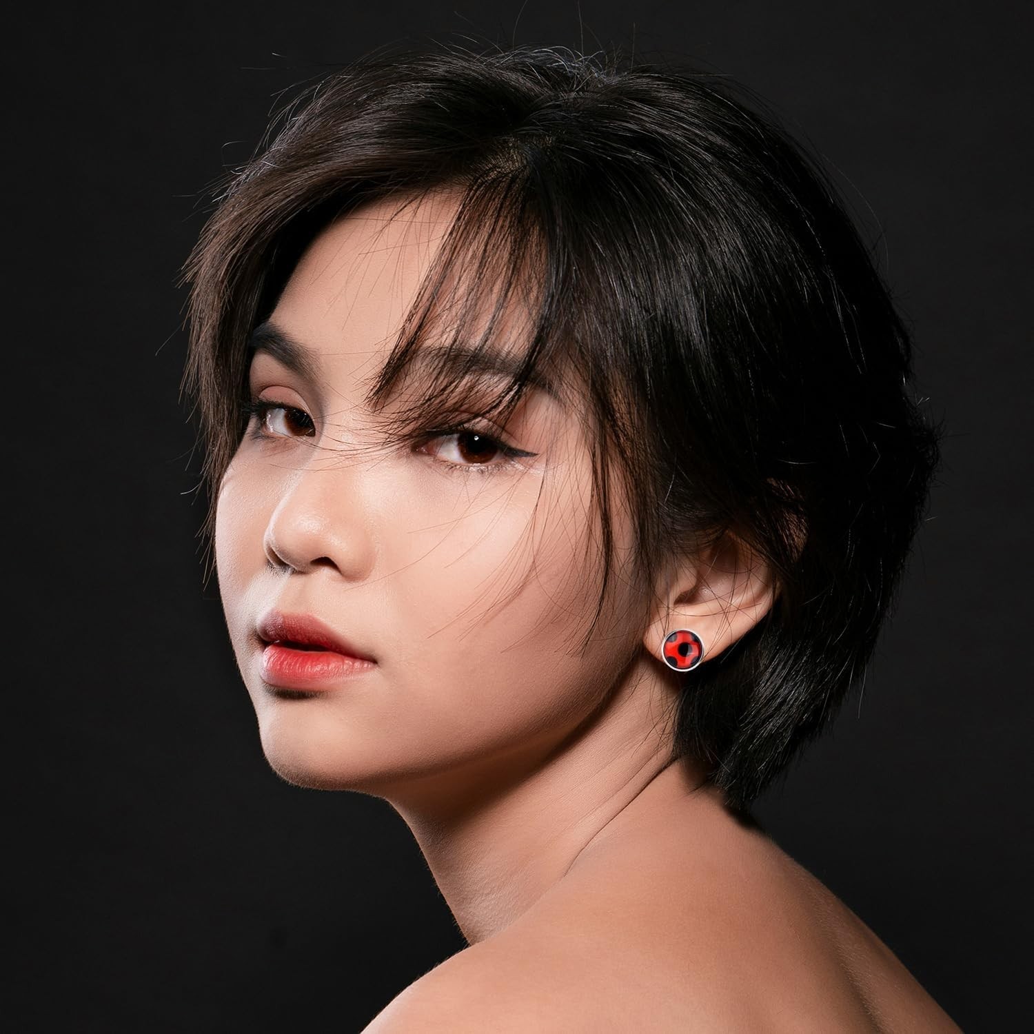 Charming Red and Black Ladybug Earrings – Whimsical Fashion for Any Event