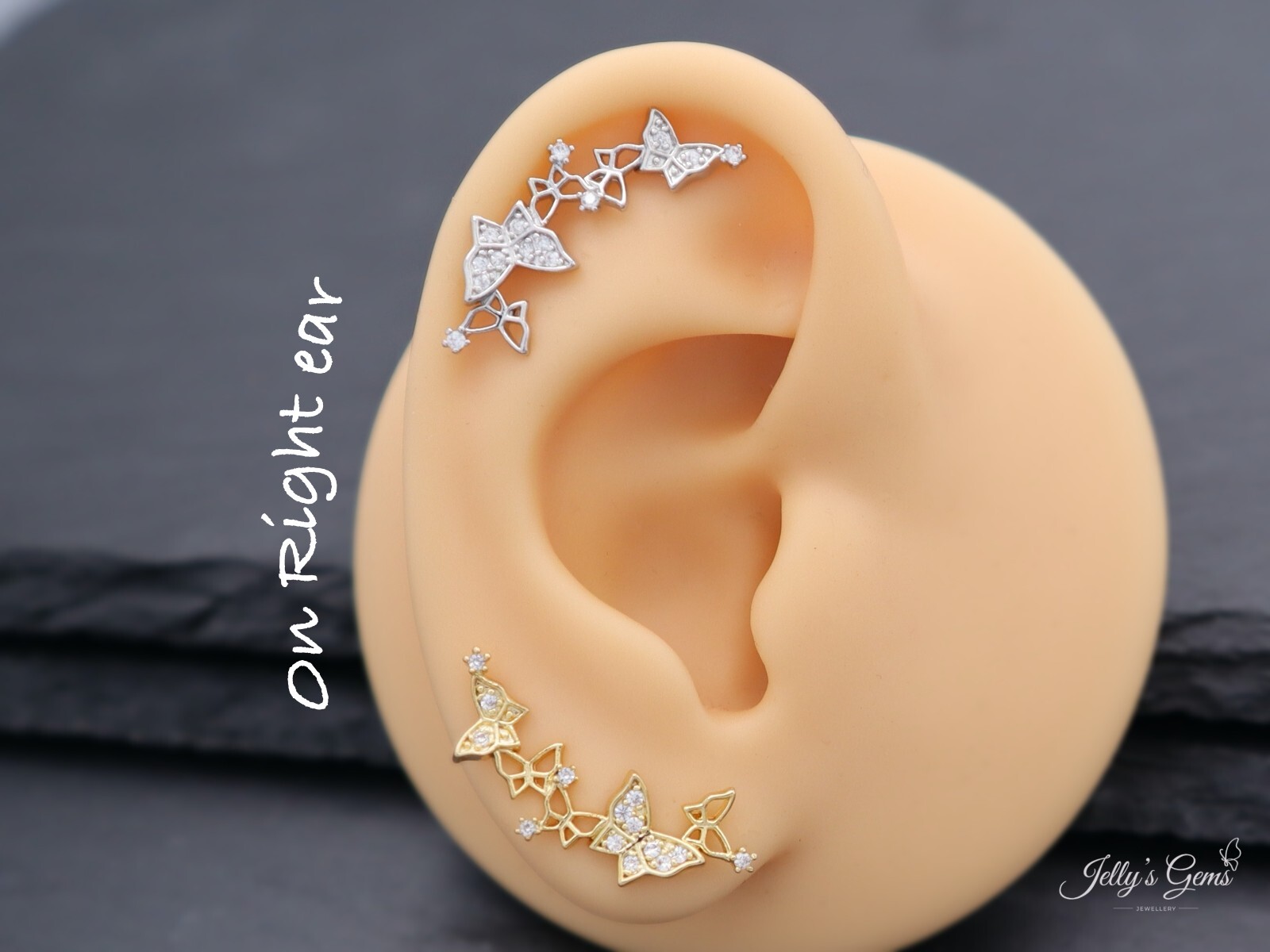 Butterfly Crawler Gold Silver Cartilage Helix Lobe Tragus Conch Earring Gift Her