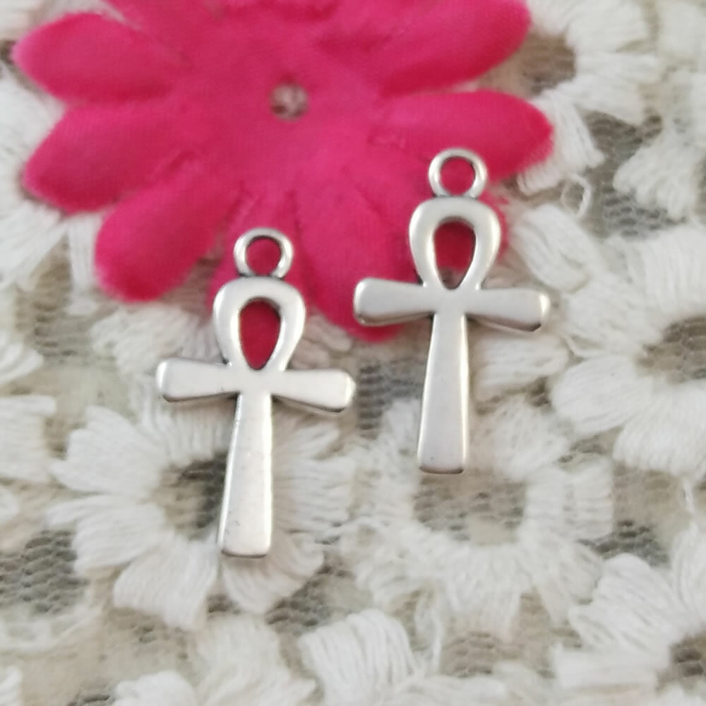 Free Ship 84 Pcs Antique Silver Cross Charms Pendant 22X13MM H-5318