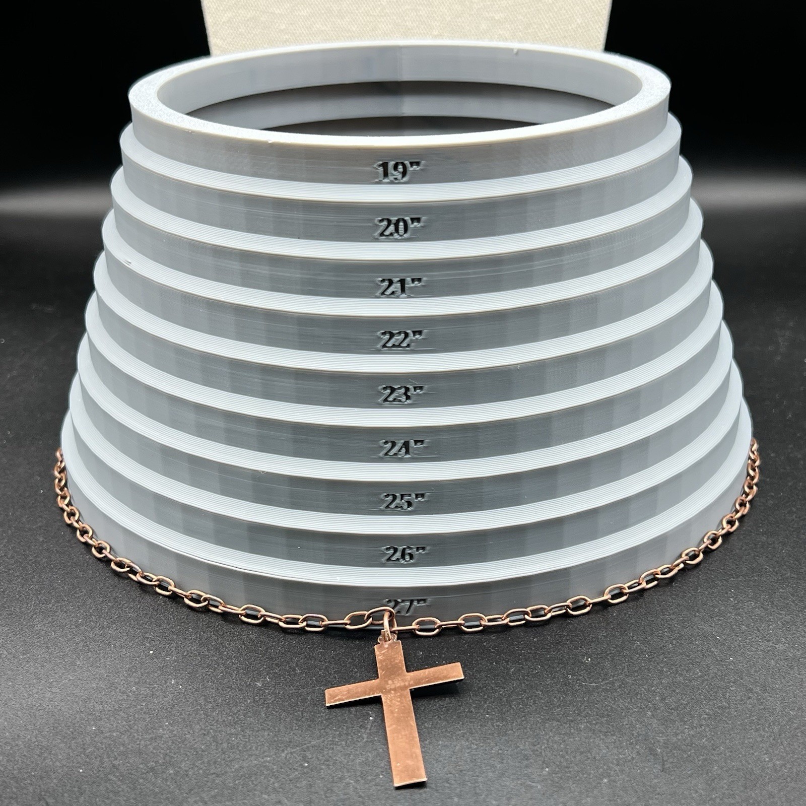 Large Solid Copper Cross Necklace 27″ Handmade Artisan Faith Pendant Unisex