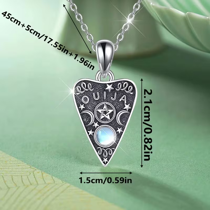 New Gothic Ouija Planchette Zinc Alloy Pendent Necklace