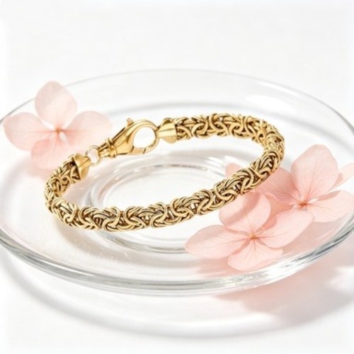 Womens Byzantine Chain Bracelet Classic Braided Link Fashion Jewelry